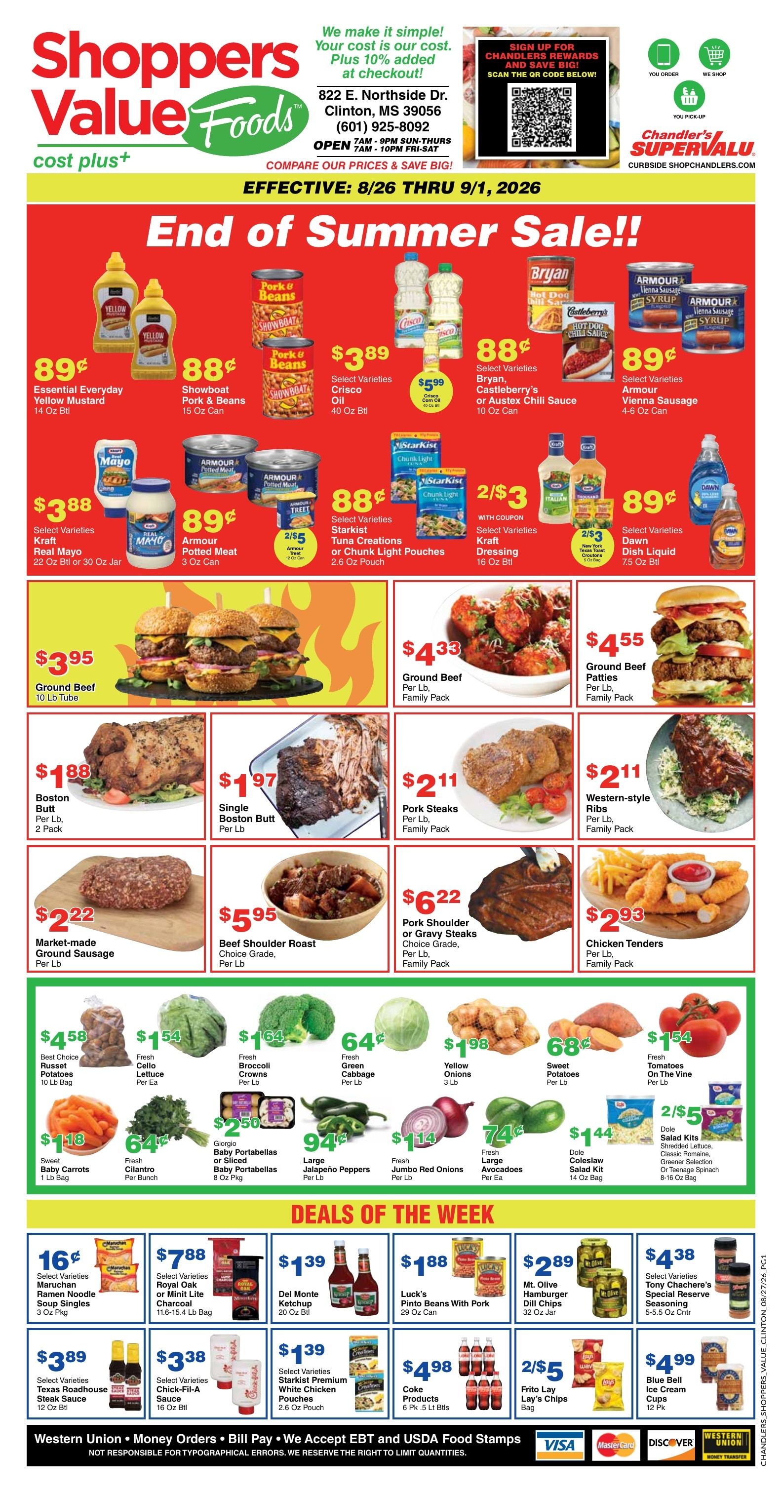 Chandler's Stores (Clinton, MS) Weekly Ad August 26 - September 1, 2026