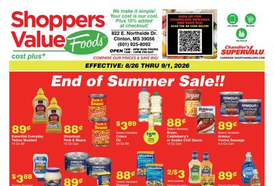 Chandler's Stores (Clinton, MS) Weekly Ad August 26 - September 1, 2026