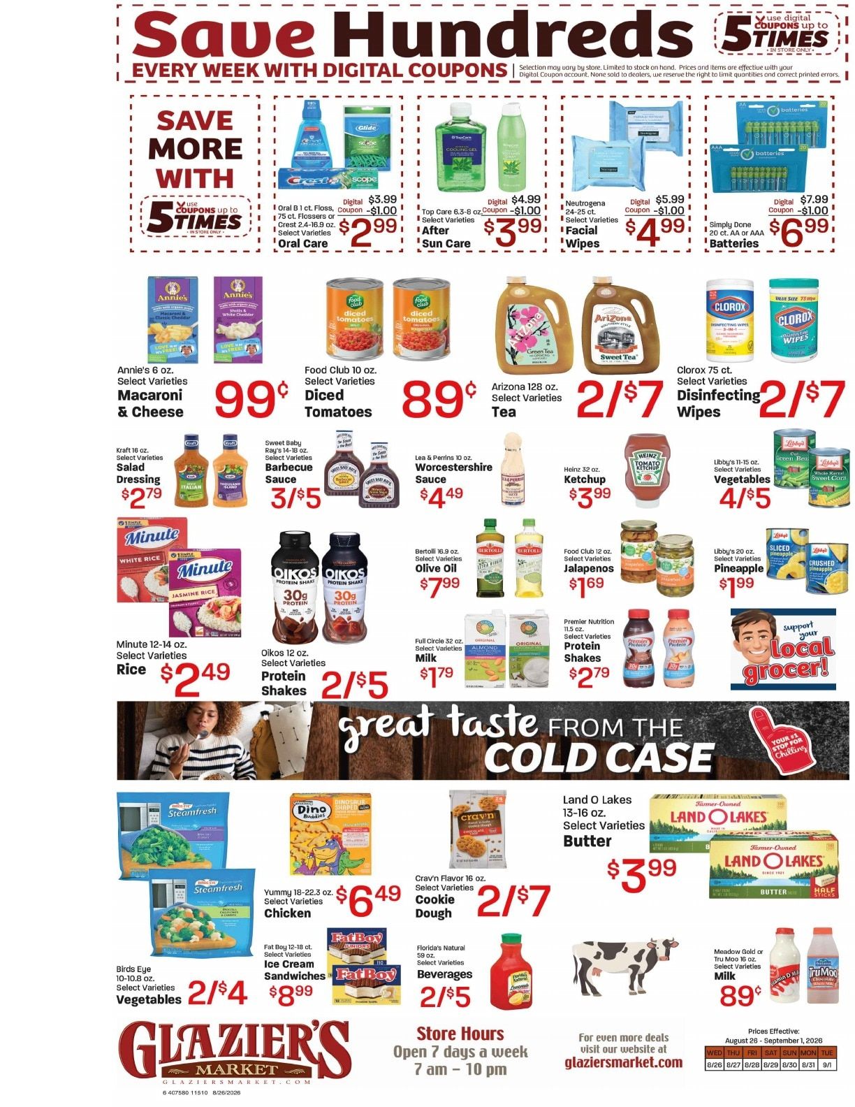 Glazier's Market Weekly Ad August 26 - September 1, 2026