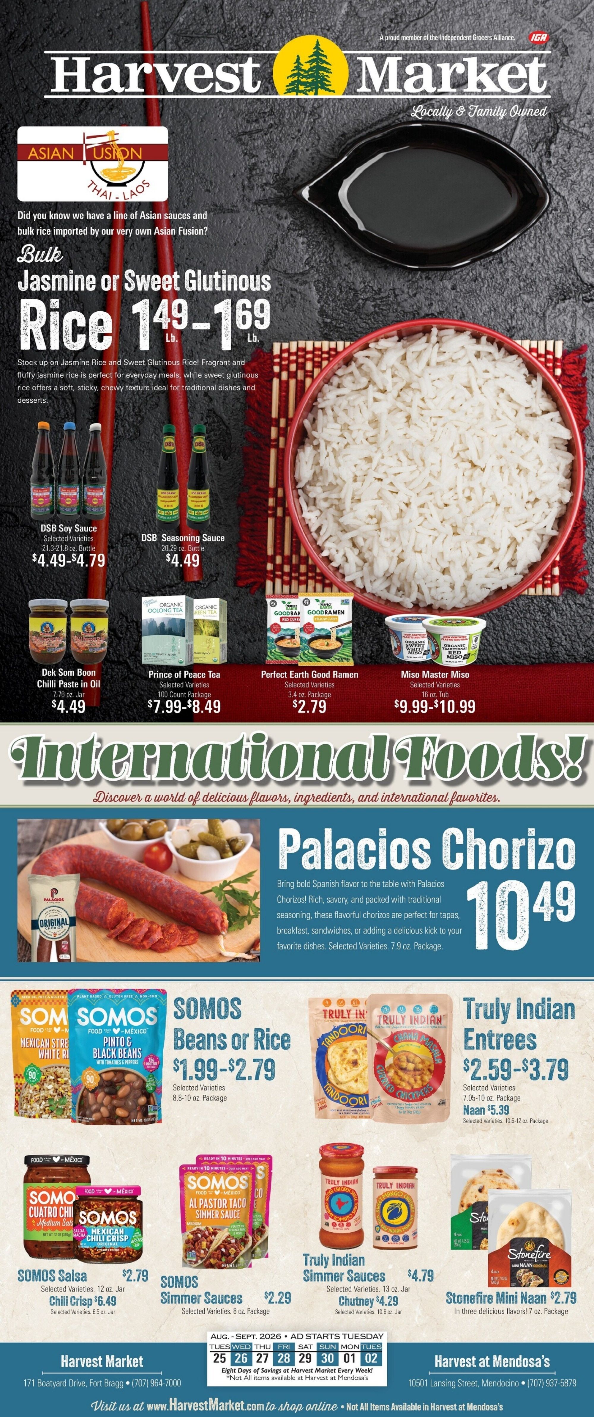 Harvest Market Fort Bragg Weekly Ad August 25 - September 1, 2026