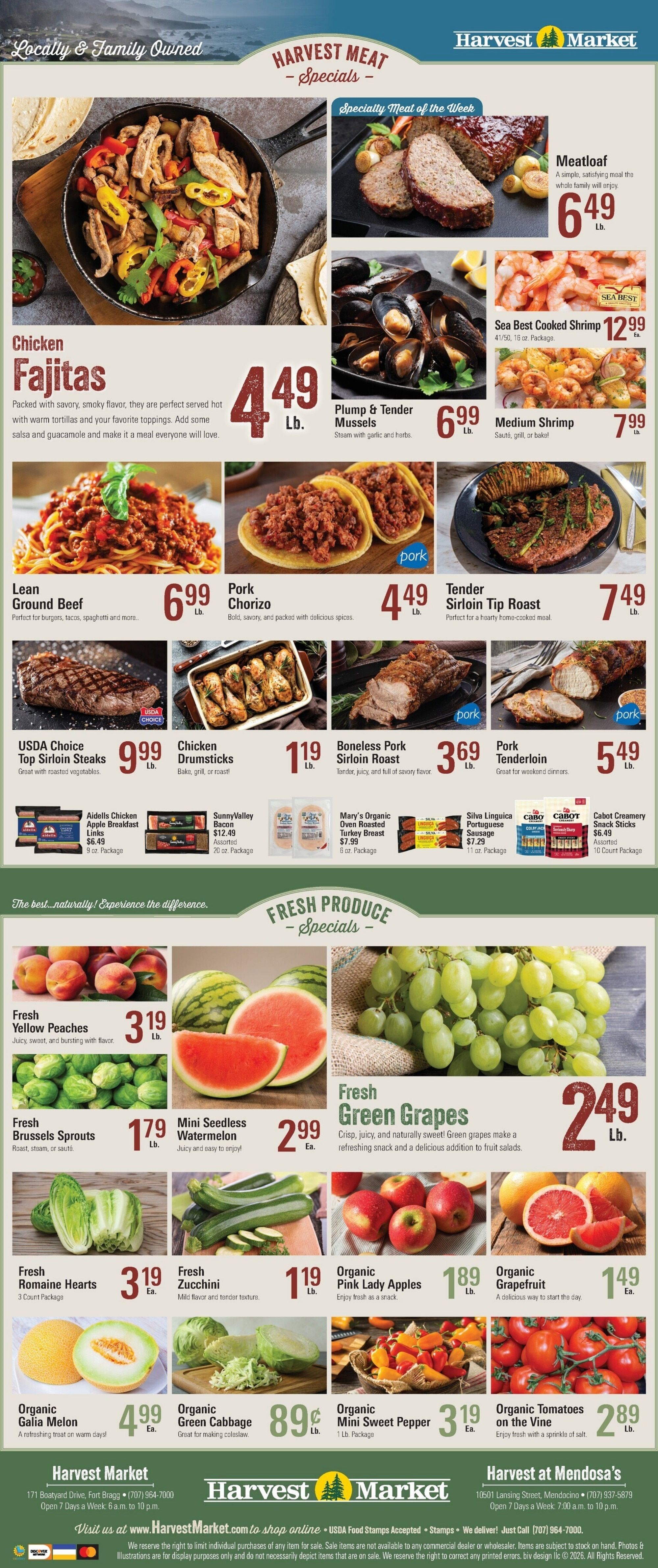 Harvest Market Fort Bragg Weekly Ad August 25 - September 1, 2026