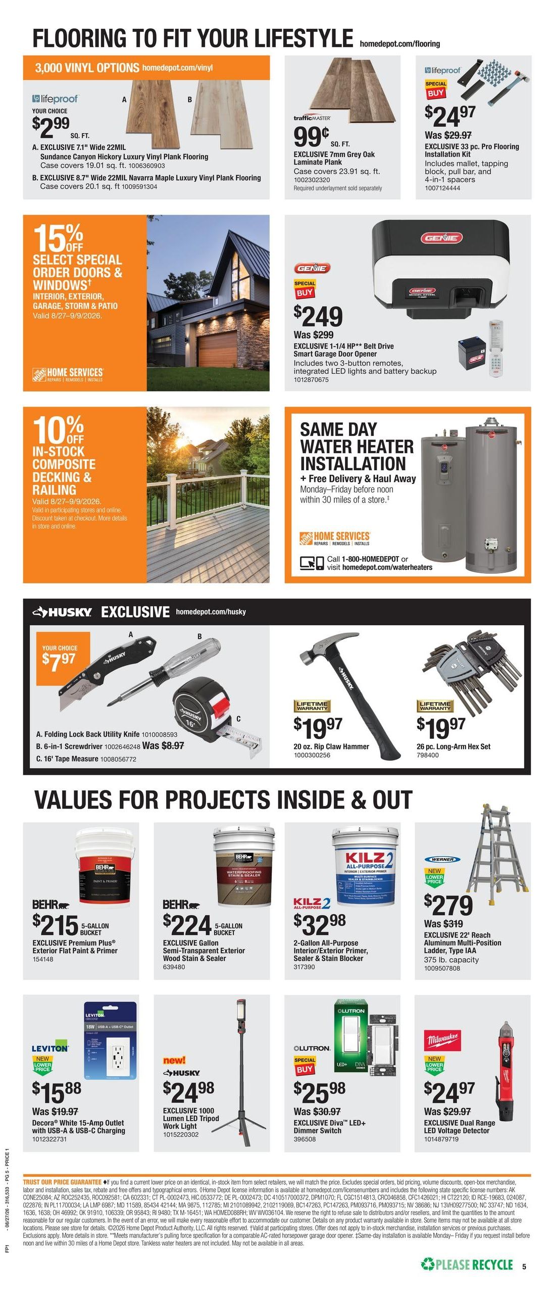 Home Depot (Ignacio Area, CO) Labor Day Savings Weekly Ad August 27 - September 9, 2026