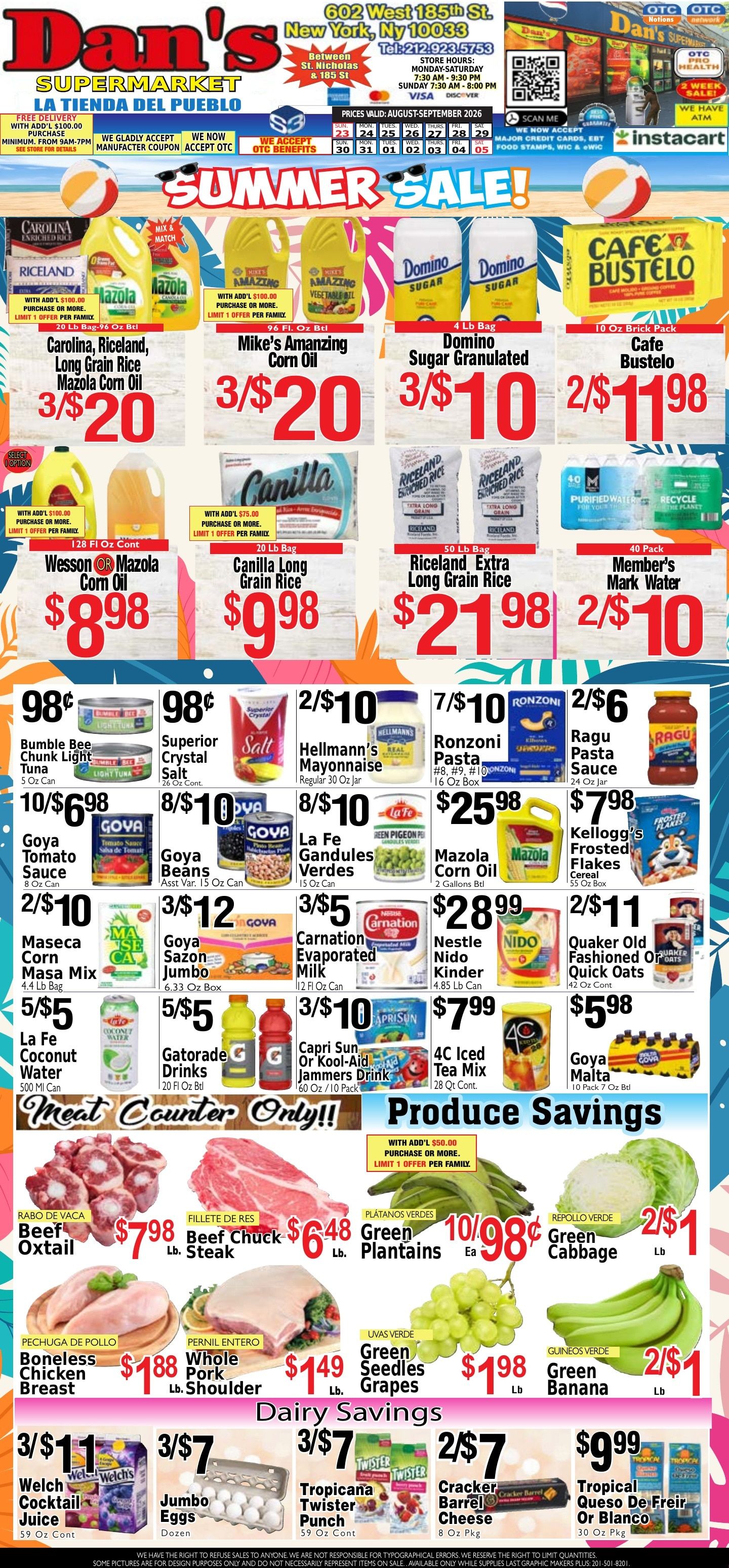 Dan's Supermarket Weekly Ad August 23 - September 29, 2026