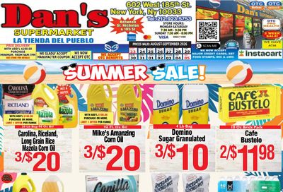Dan's Supermarket Weekly Ad August 23 - September 29, 2026
