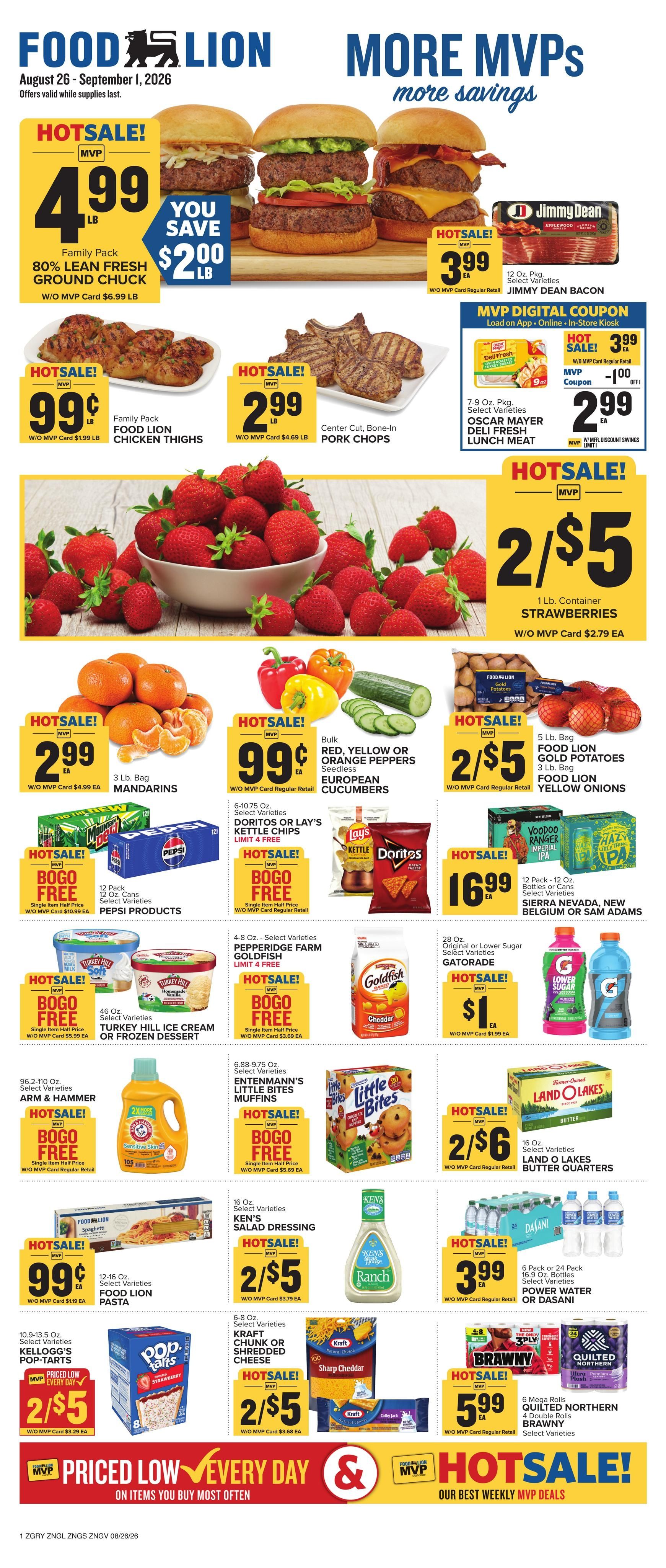 Food Lion (Casar-Rhodhiss Area, NC) Weekly Ad August 26 - September 1, 2026