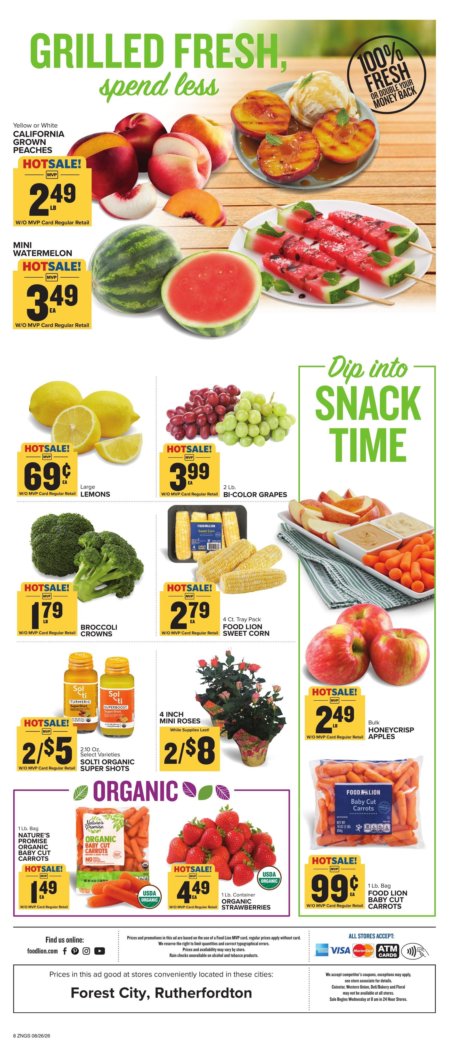 Food Lion (Casar-Rhodhiss Area, NC) Weekly Ad August 26 - September 1, 2026