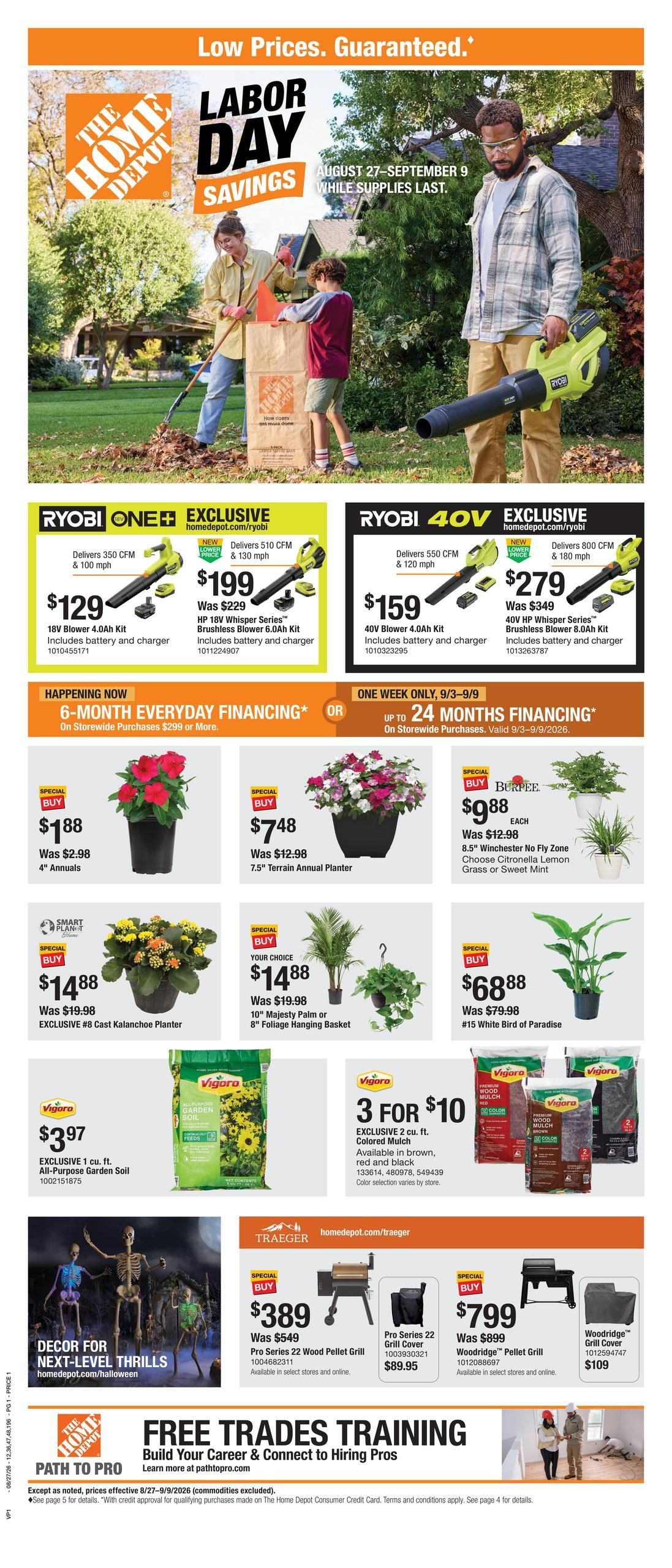 Home Depot (Brawley Area, CA) Labor Day Savings Weekly Ad August 27 - September 9, 2026