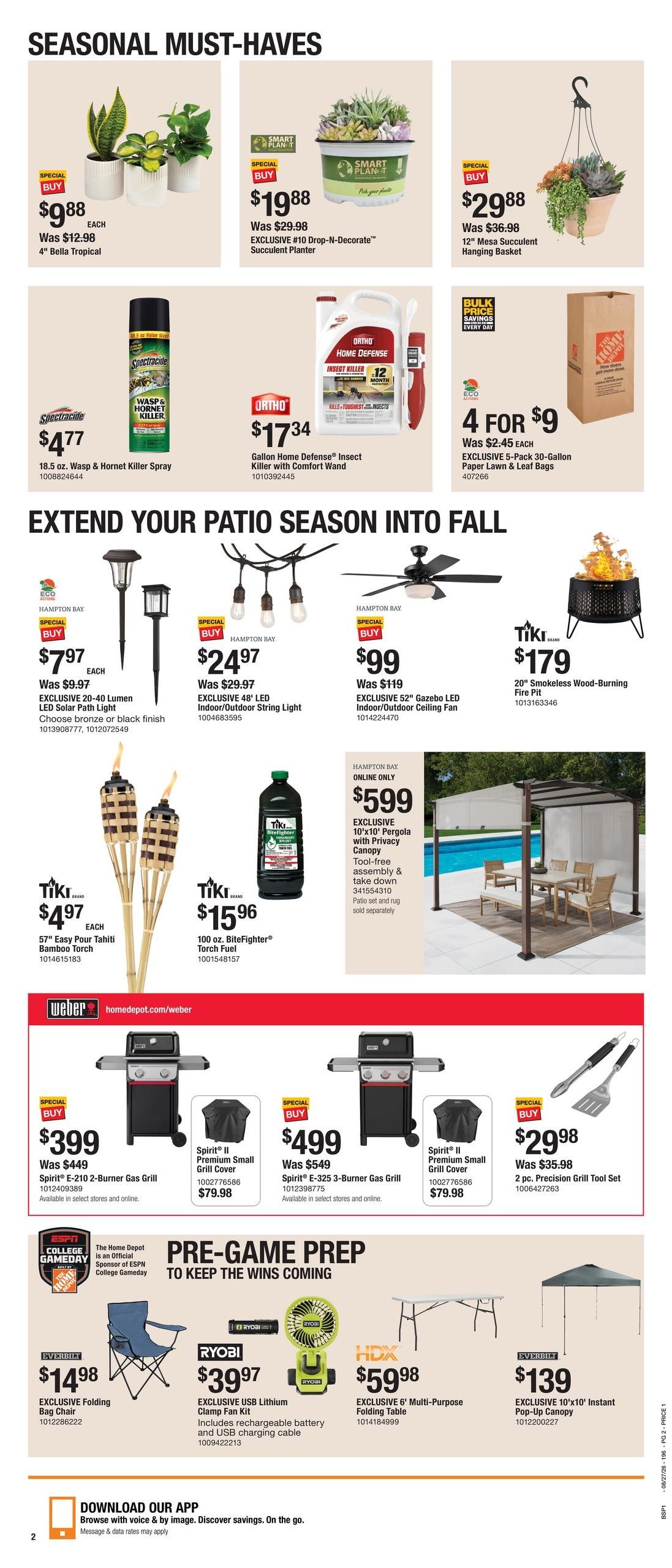 Home Depot (Brawley Area, CA) Labor Day Savings Weekly Ad August 27 - September 9, 2026