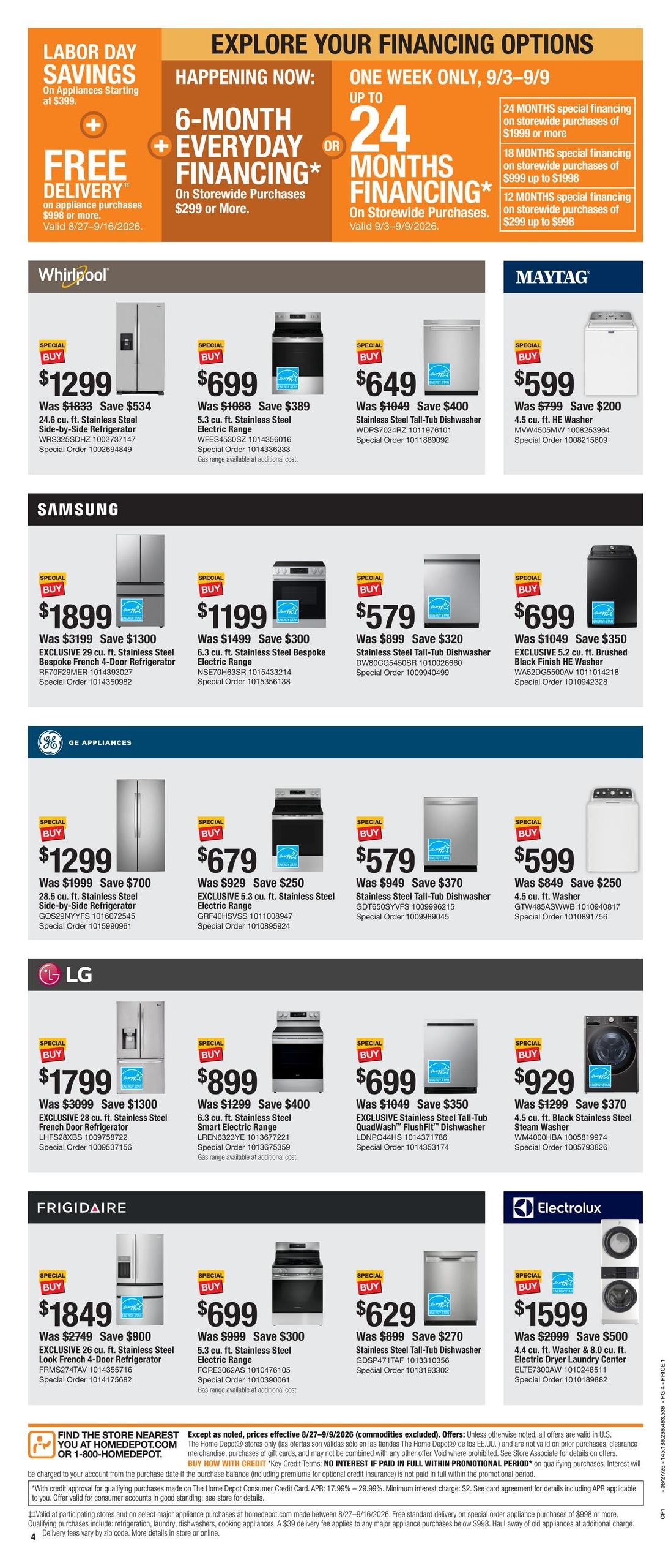Home Depot (Juneau–Douglas Area, AK) Labor Day Savings Weekly Ad August 27 - September 9, 2026