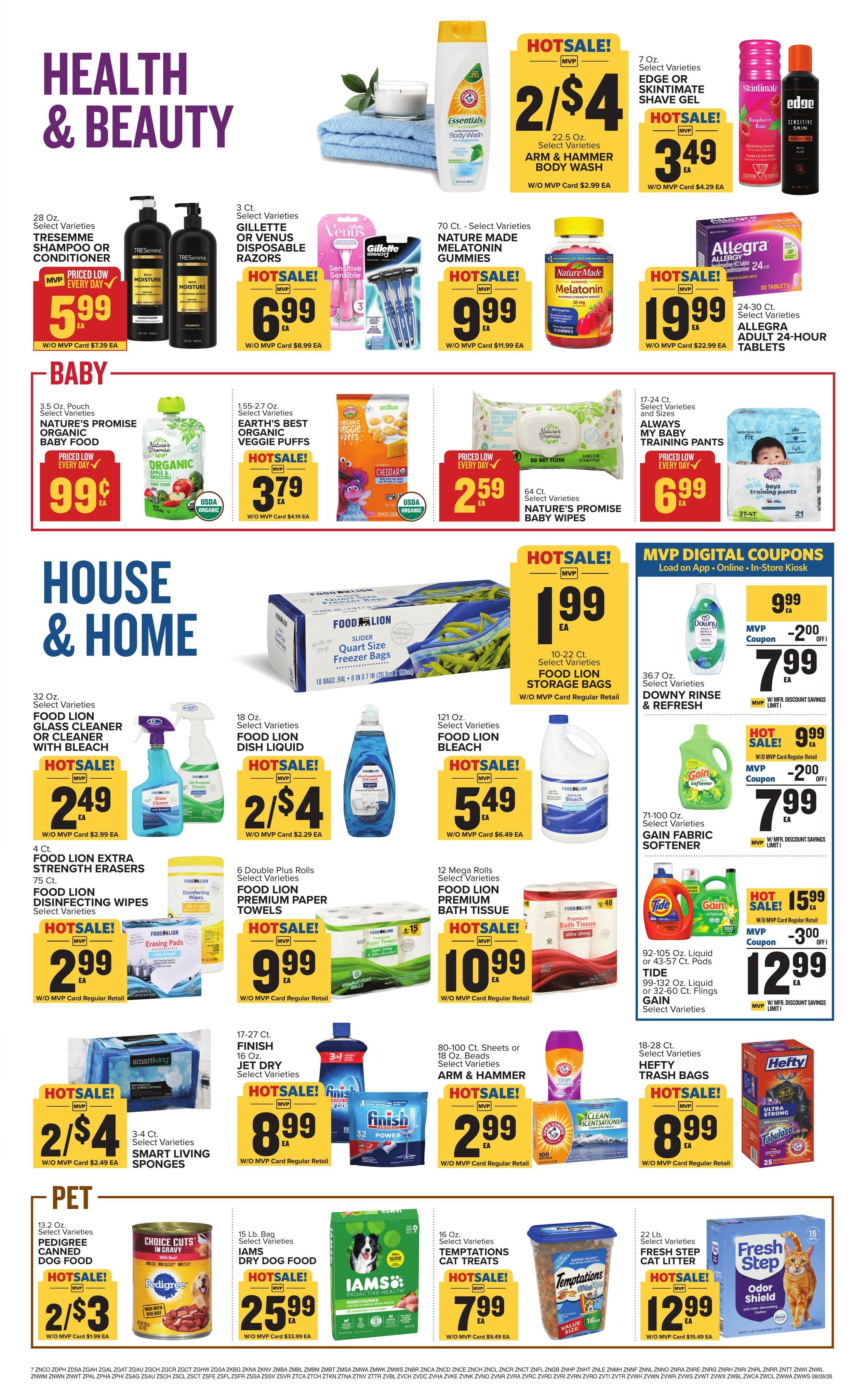 Food Lion (Rhodhiss Area, NC) Weekly Ad August 26 - September 1, 2026