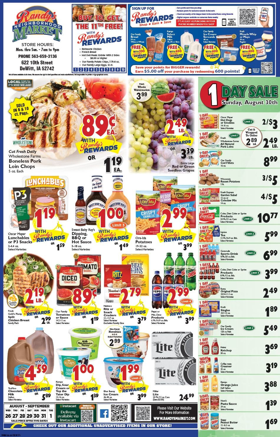 Randy's Neighborhood Market (DeWitt, IA) Weekly Ad August 26 - September 1, 2026