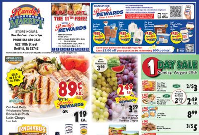 Randy's Neighborhood Market (DeWitt, IA) Weekly Ad August 26 - September 1, 2026