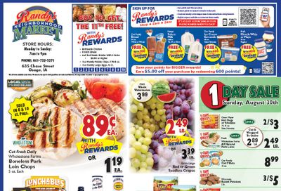 Randy's Neighborhood Market (Osage, IA) Weekly Ad August 26 - September 1, 2026