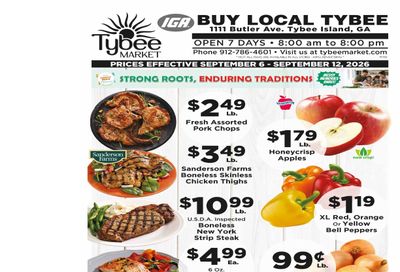 Tybee Market Weekly Ad September 6 - 12, 2026