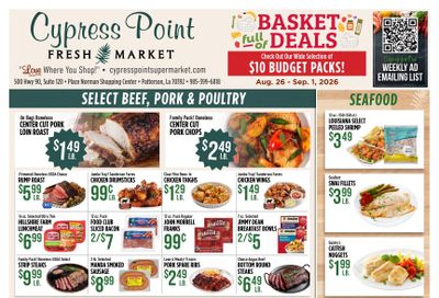 Cypress Point Fresh Market Weekly Ad August 26 - September 1, 2026