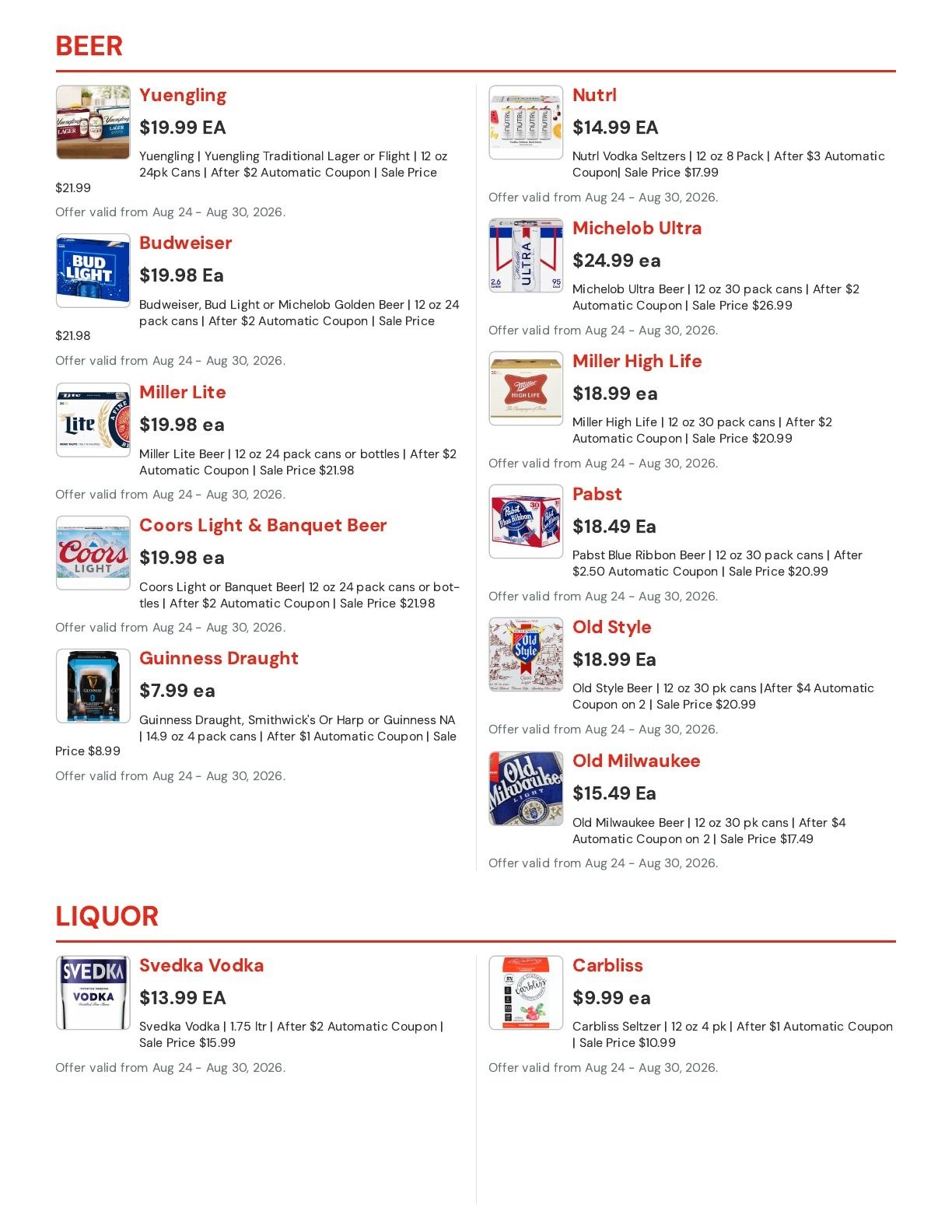 Hansen's IGA (Bangor, WI) Weekly Ad August 24 - 30, 2026