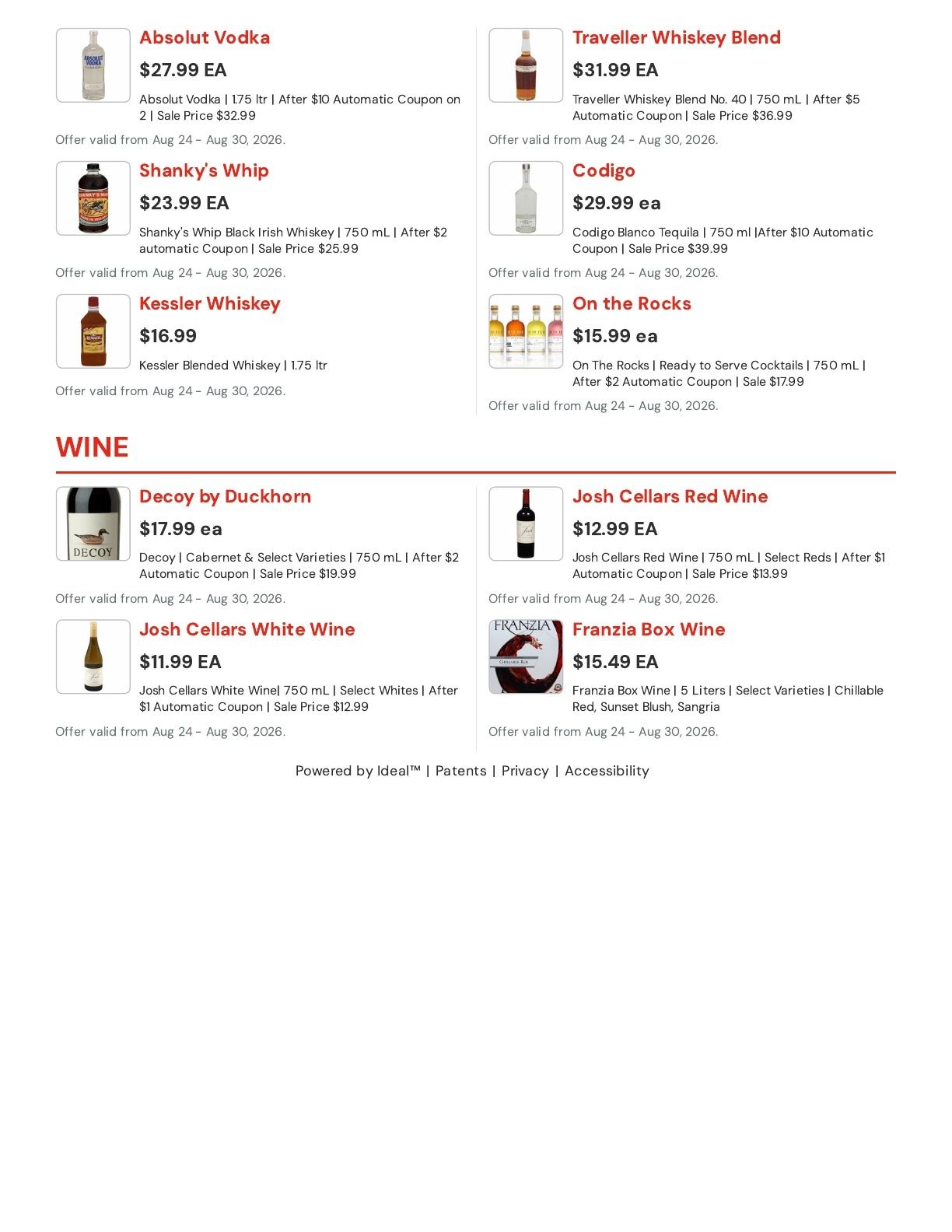 Hansen's IGA (Bangor, WI) Weekly Ad August 24 - 30, 2026