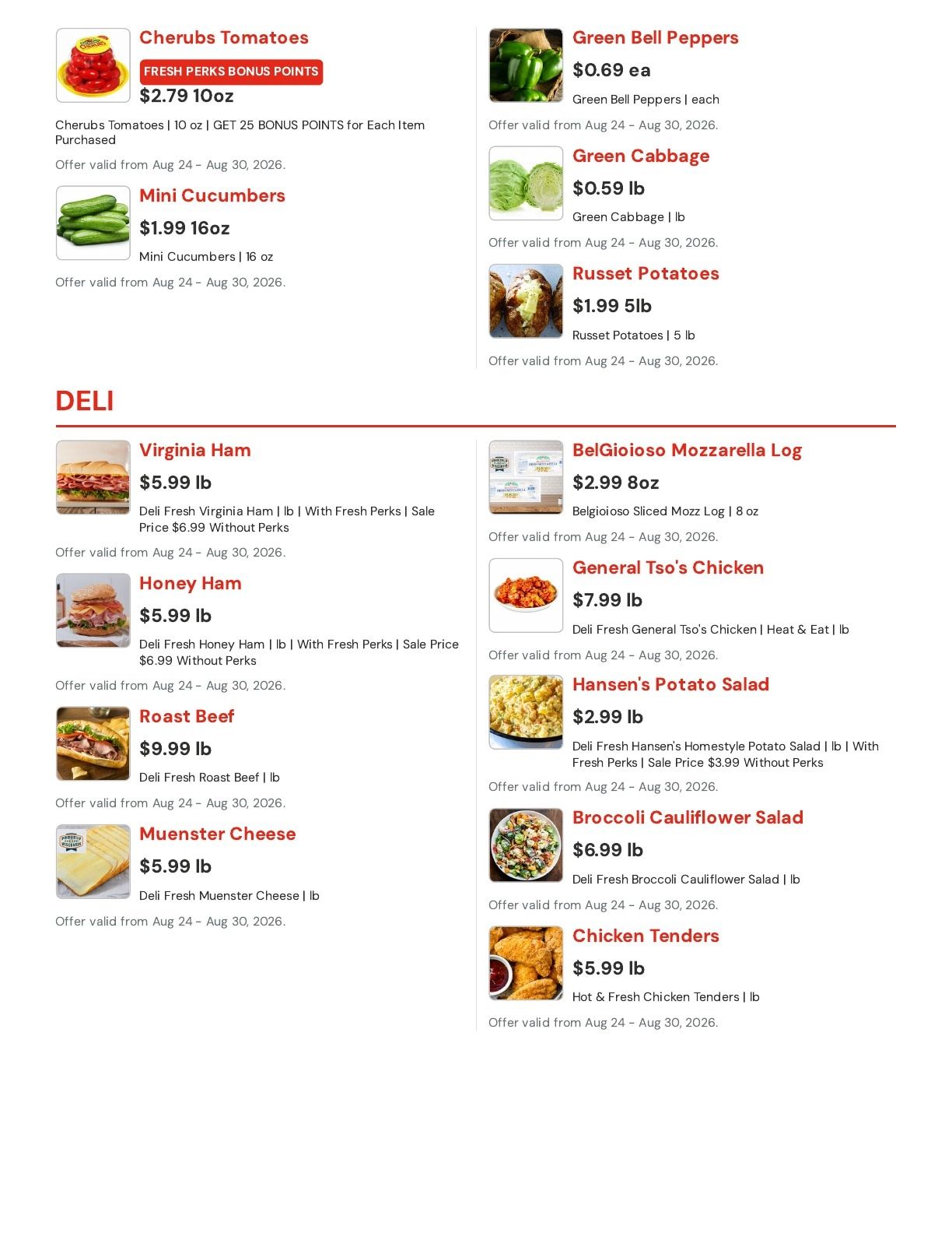 Hansen's IGA (Bangor, WI) Weekly Ad August 24 - 30, 2026
