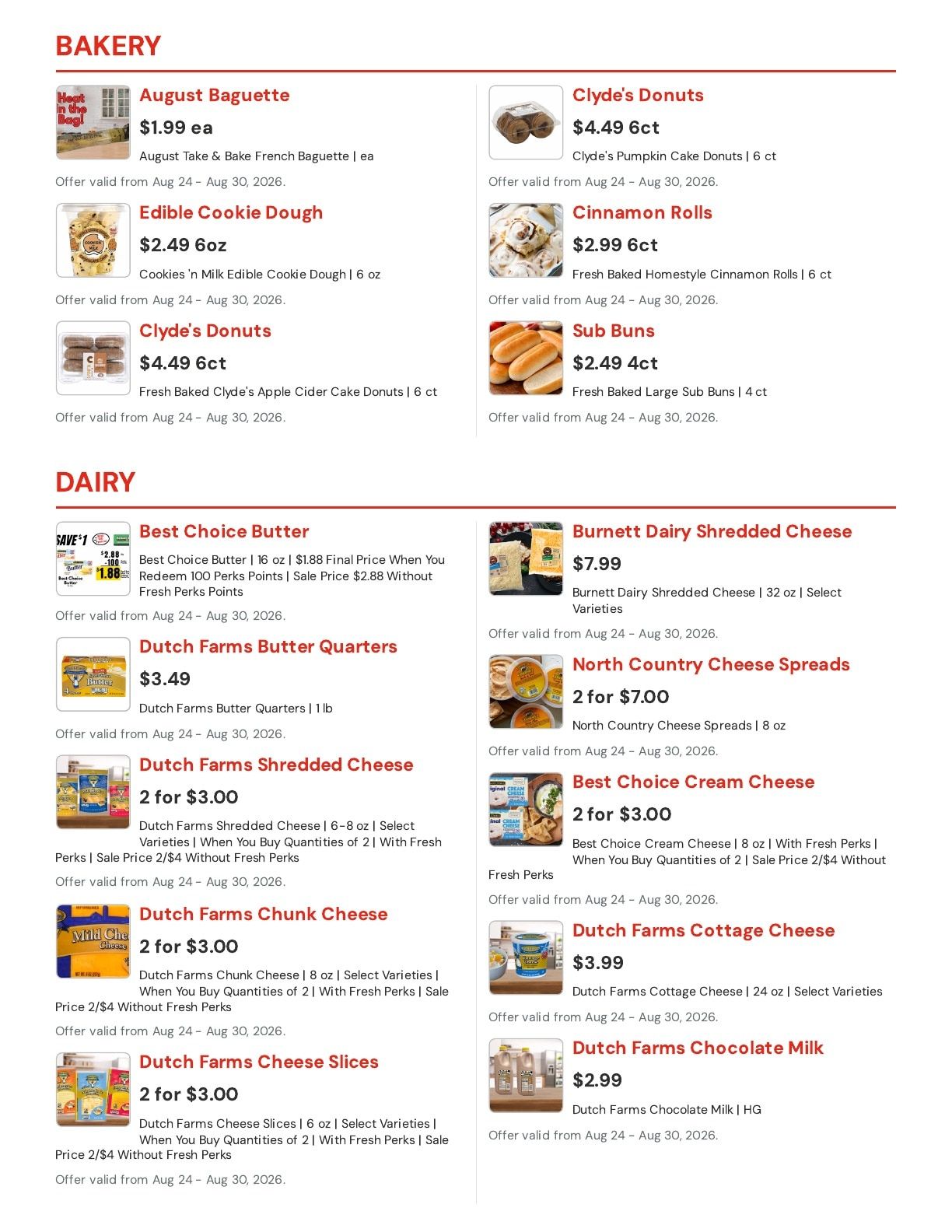Hansen's IGA (Bangor, WI) Weekly Ad August 24 - 30, 2026