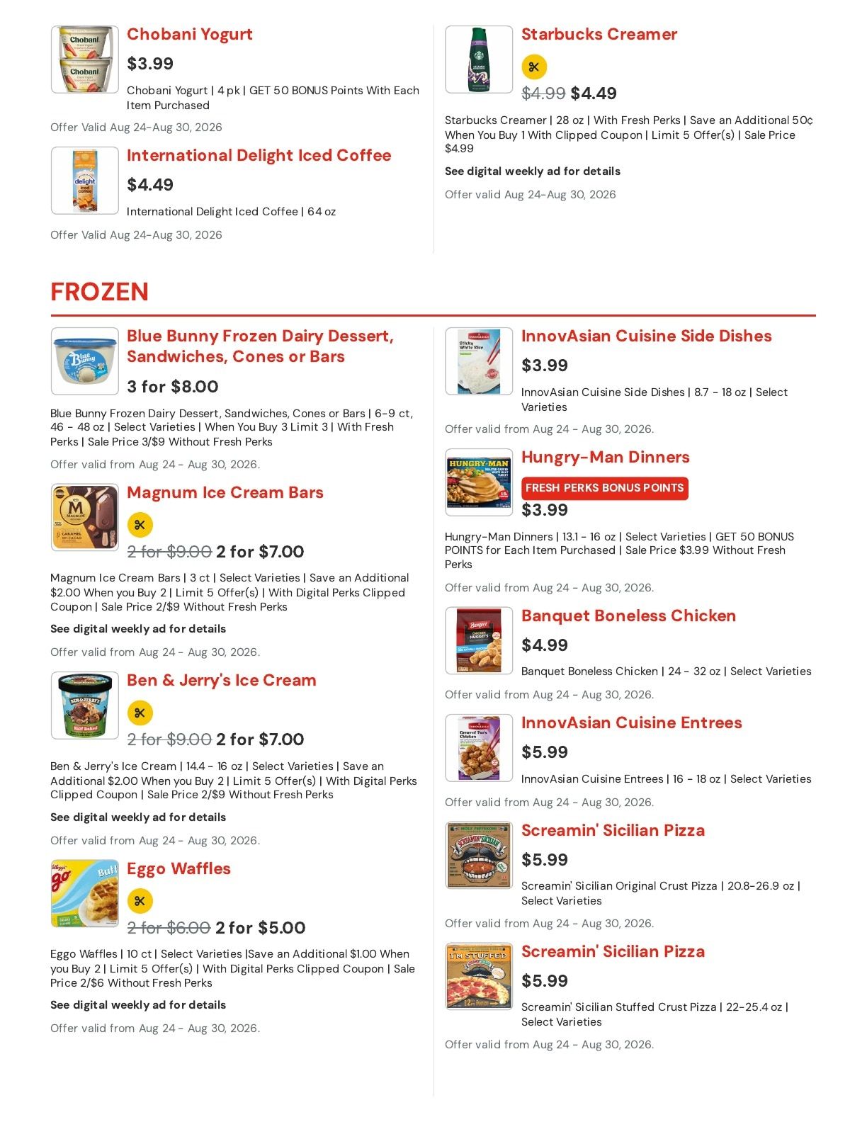 Hansen's IGA (Bangor, WI) Weekly Ad August 24 - 30, 2026