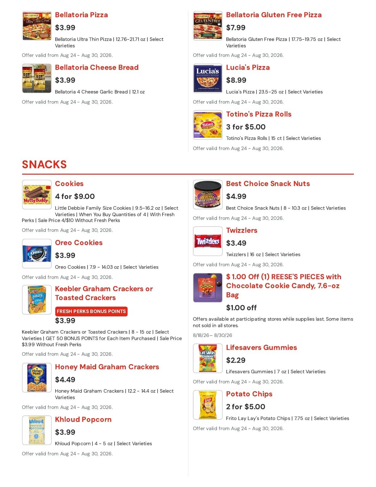 Hansen's IGA (Bangor, WI) Weekly Ad August 24 - 30, 2026