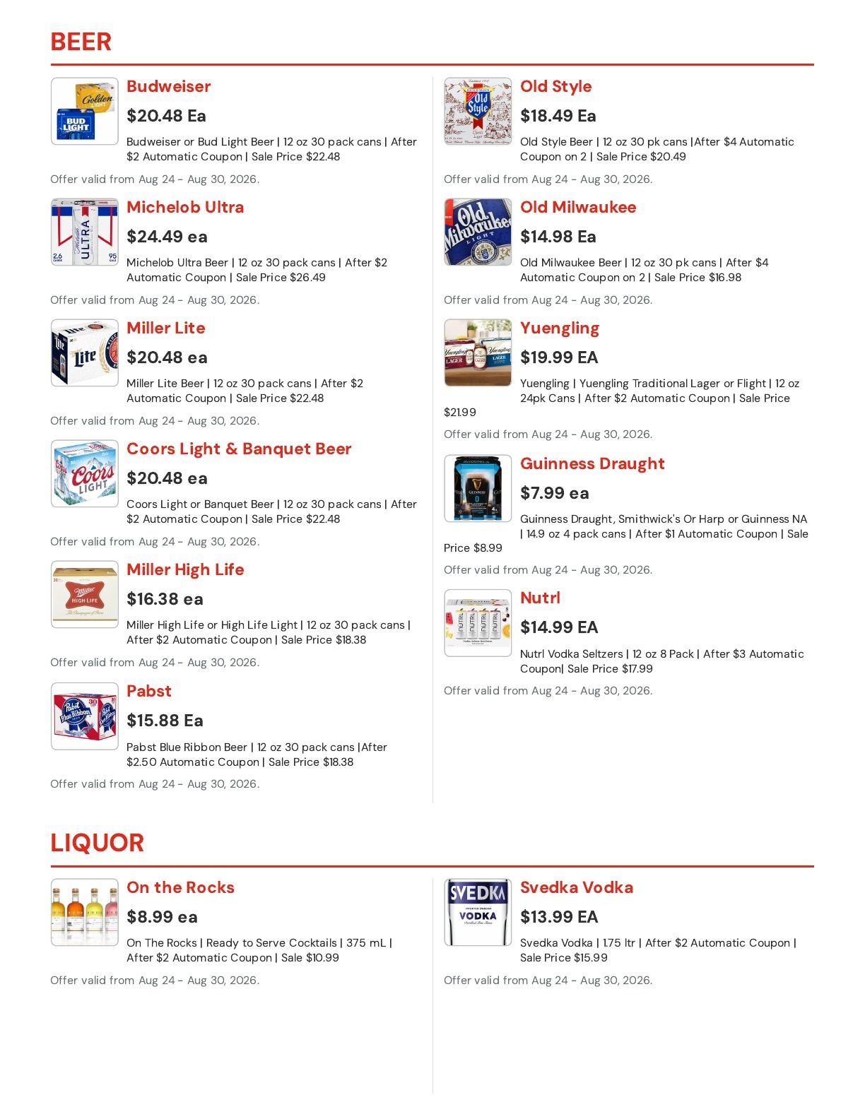 Hansen's IGA (East Troy, WI) Weekly Ad August 24 - 30, 2026