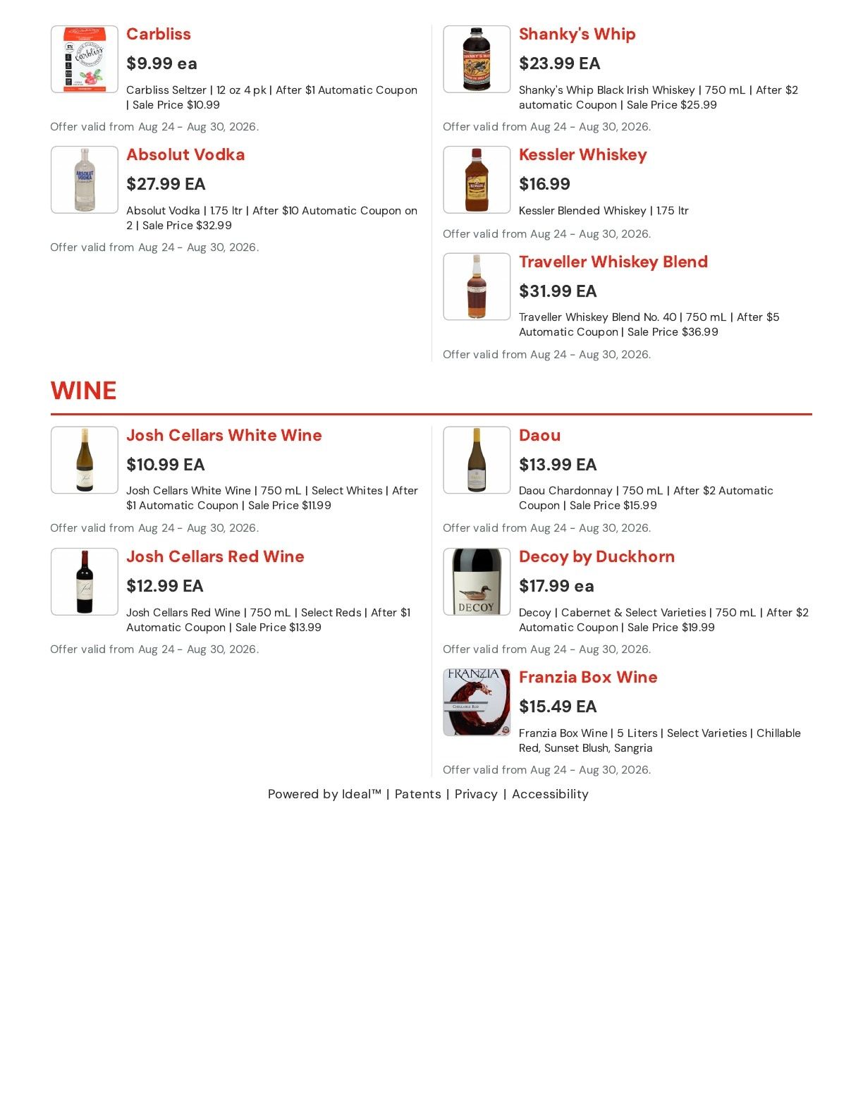 Hansen's IGA (East Troy, WI) Weekly Ad August 24 - 30, 2026
