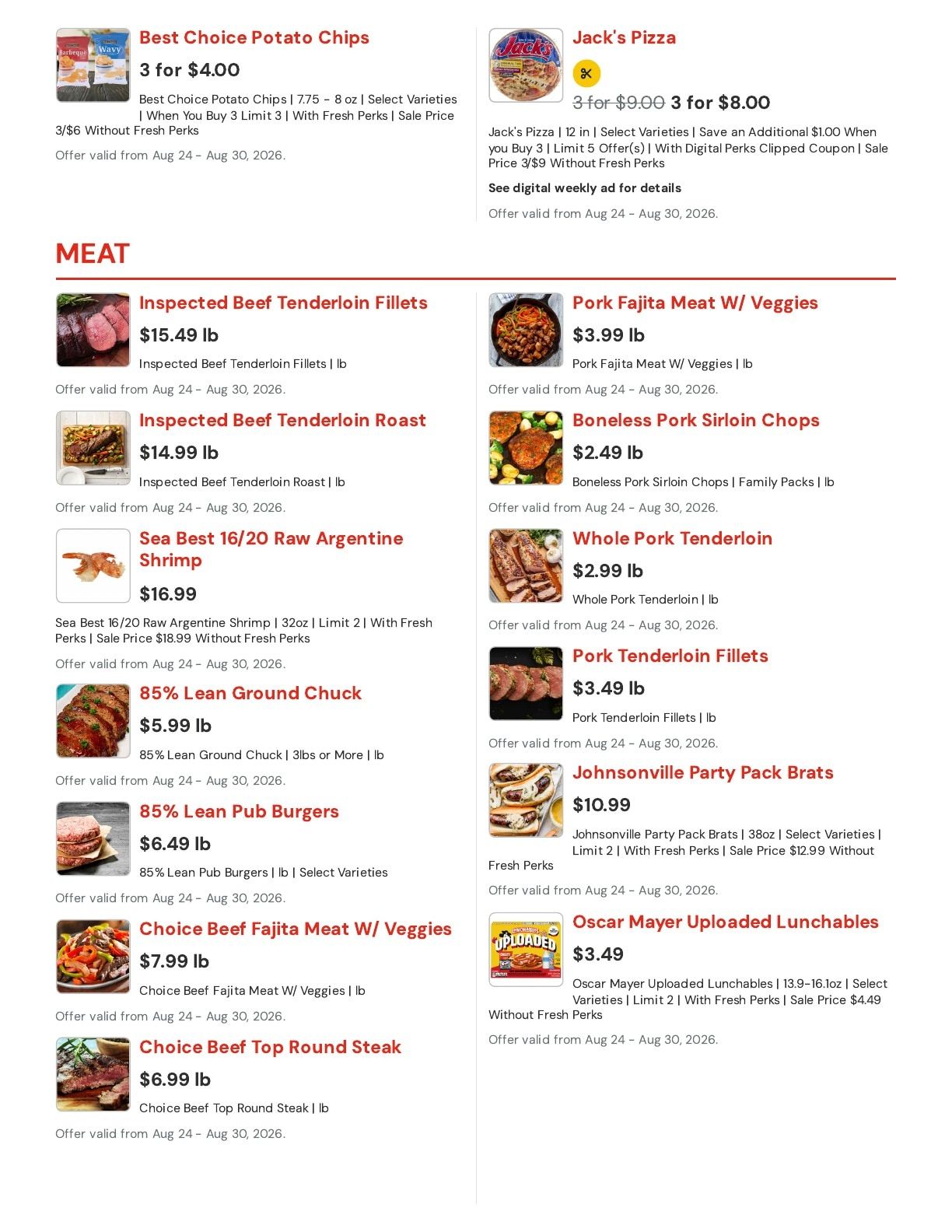 Hansen's IGA (East Troy, WI) Weekly Ad August 24 - 30, 2026