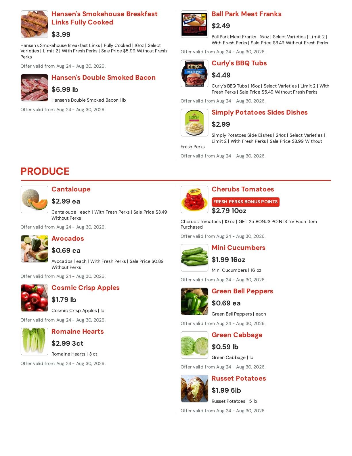 Hansen's IGA (East Troy, WI) Weekly Ad August 24 - 30, 2026