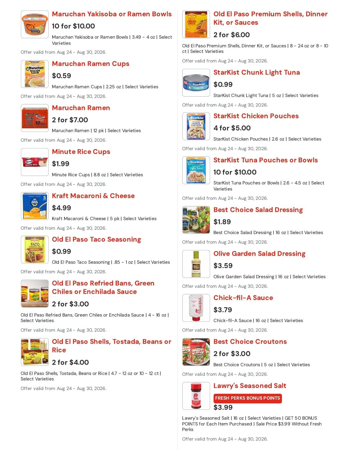 Hansen's IGA (East Troy, WI) Weekly Ad August 24 - 30, 2026