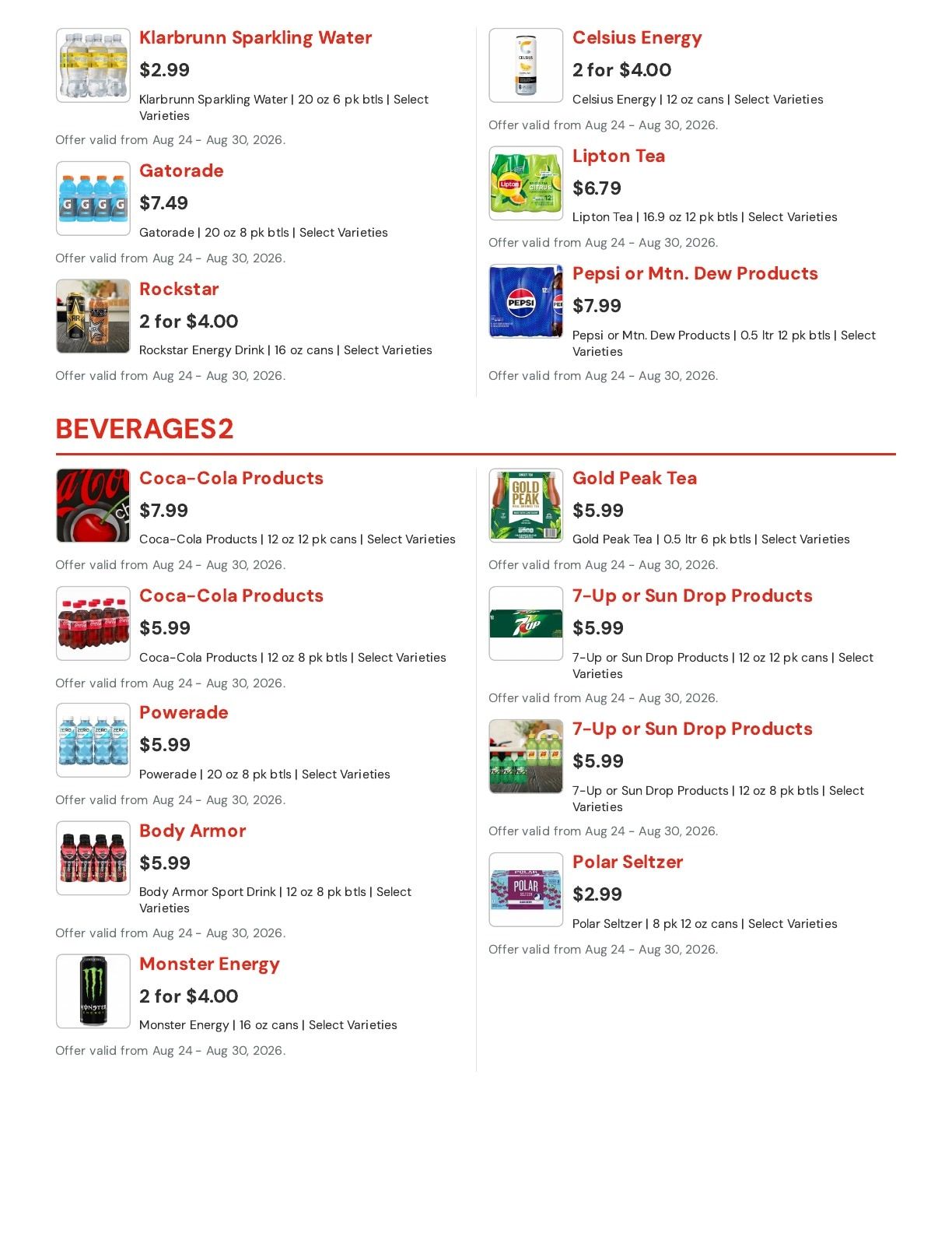 Hansen's IGA (Sparta, WI) Weekly Ad August 24 - 30, 2026