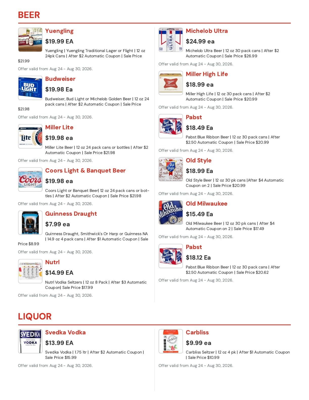 Hansen's IGA (Sparta, WI) Weekly Ad August 24 - 30, 2026