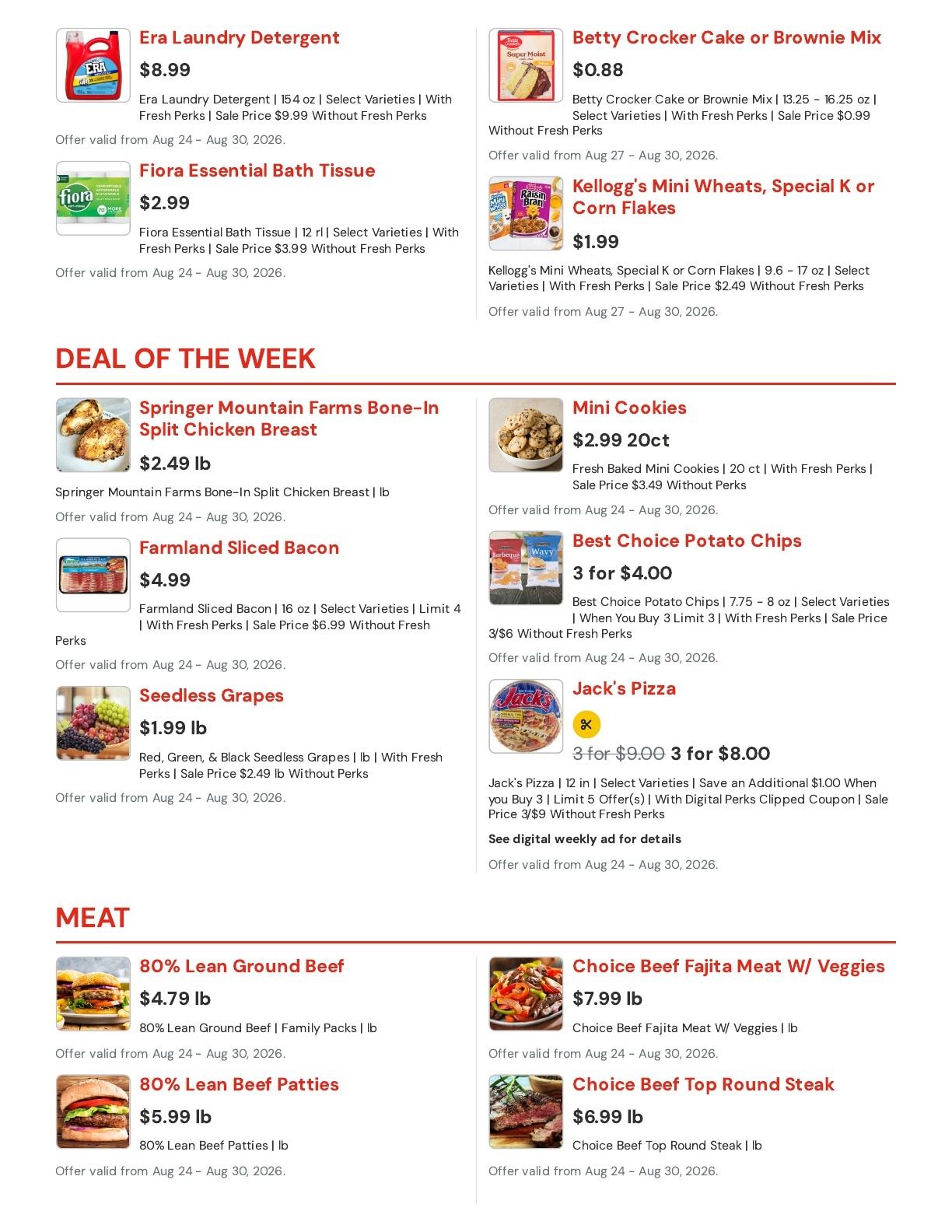 Hansen's IGA (Sparta, WI) Weekly Ad August 24 - 30, 2026