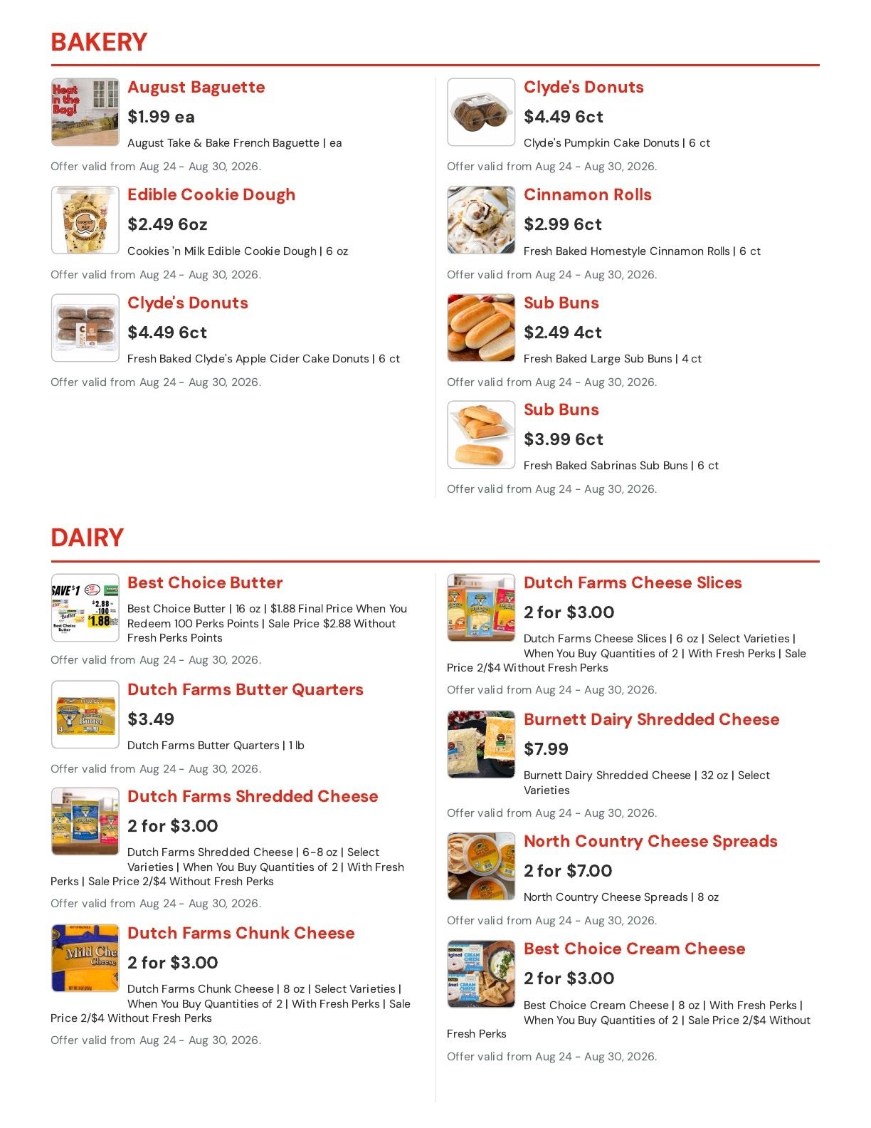 Hansen's IGA (Sparta, WI) Weekly Ad August 24 - 30, 2026