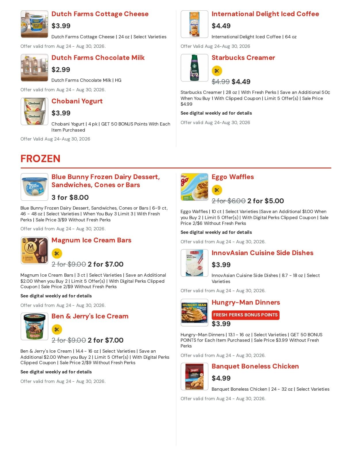 Hansen's IGA (Sparta, WI) Weekly Ad August 24 - 30, 2026