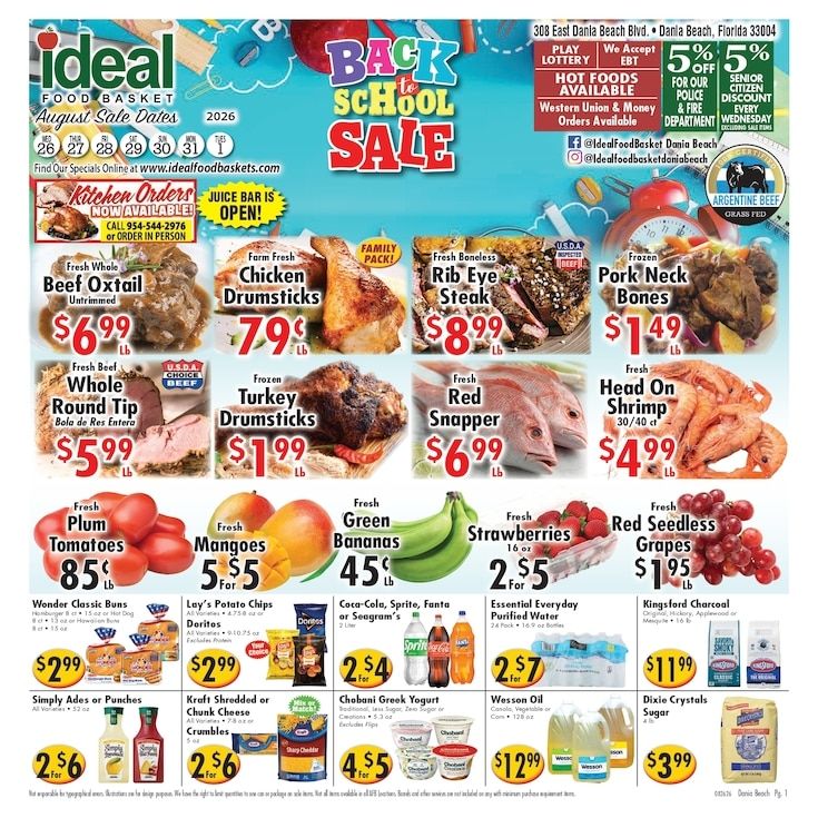 Ideal Food Basket (Dania Beach, FL) Weekly Ad August 26 - September 1, 2026