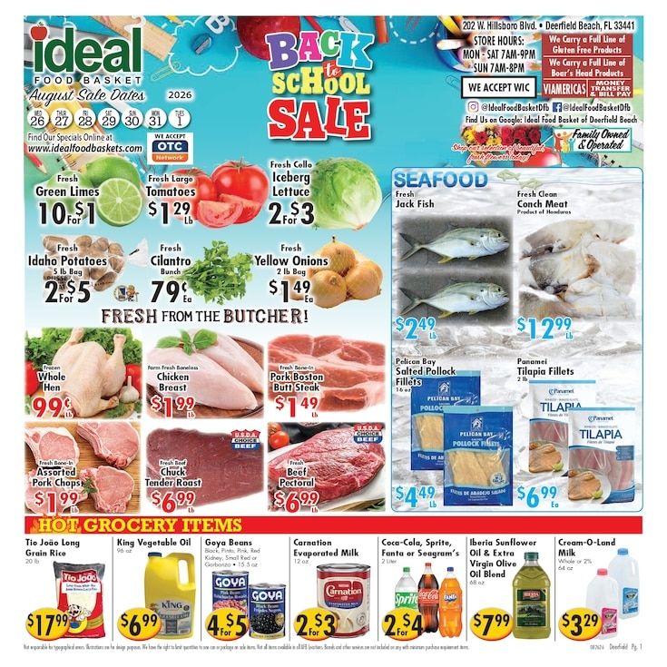 Ideal Food Basket (Deerfield Beach, FL) Weekly Ad August 26 - September 1, 2026