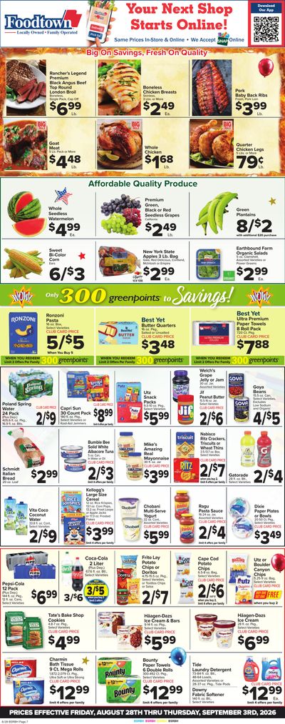 Foodtown Weekly Ad August 28 - September 3, 2026