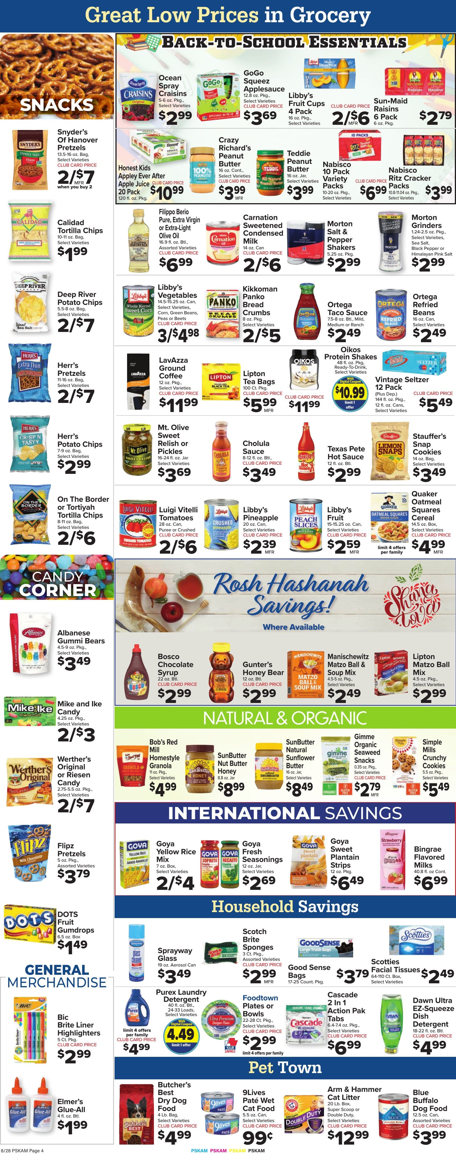 Foodtown Weekly Ad August 28 - September 3, 2026