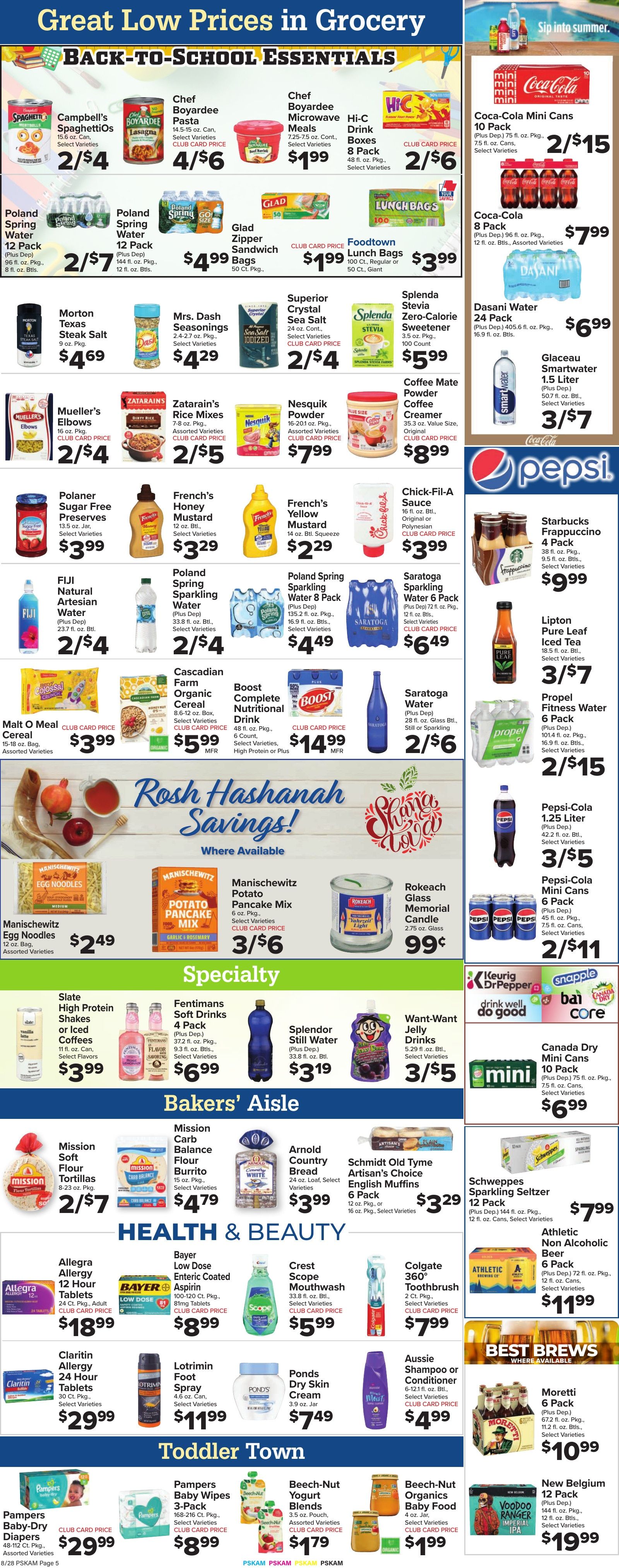 Foodtown Weekly Ad August 28 - September 3, 2026