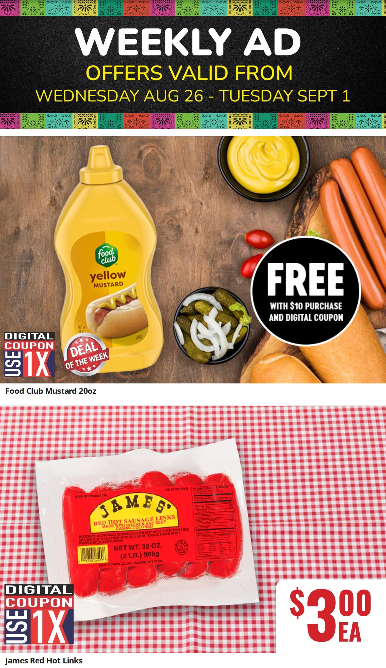 Fiesta Foods Weekly Ad August 26 - September 1, 2026