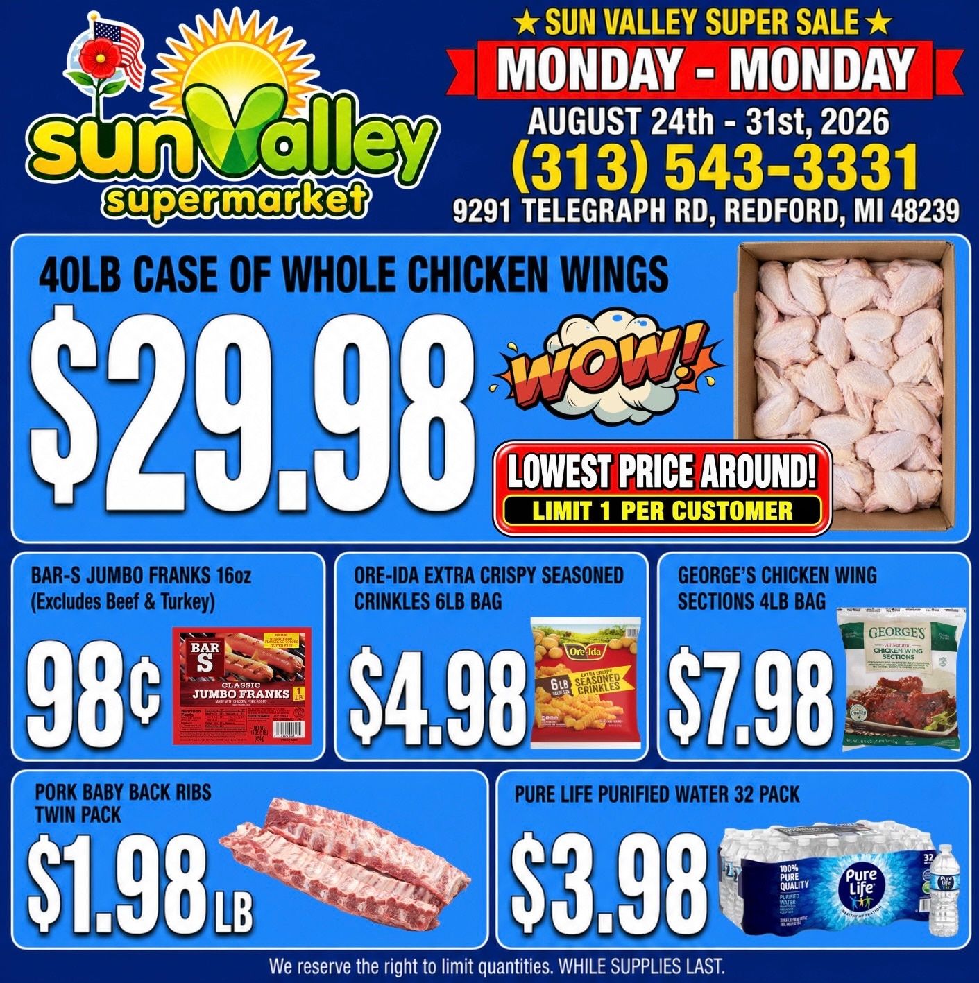 Sun Valley Supermarket Weekly Ad August 24 - 31, 2026