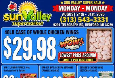 Sun Valley Supermarket Weekly Ad August 24 - 31, 2026