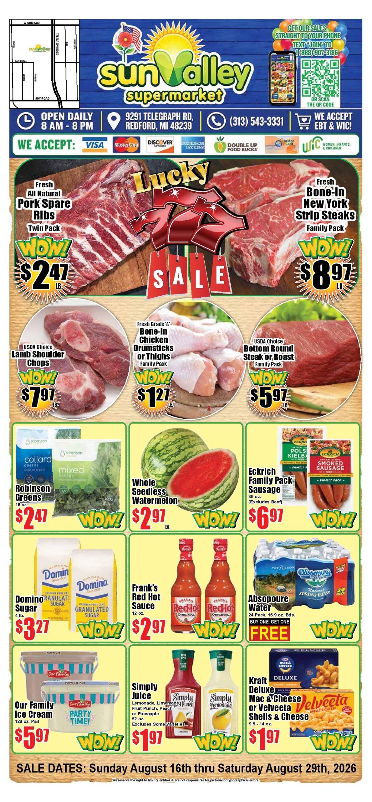 Sun Valley Supermarket Weekly Ad August 24 - 31, 2026