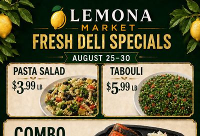 Lemona Supermarket Weekly Ad August 25 - 30, 2026