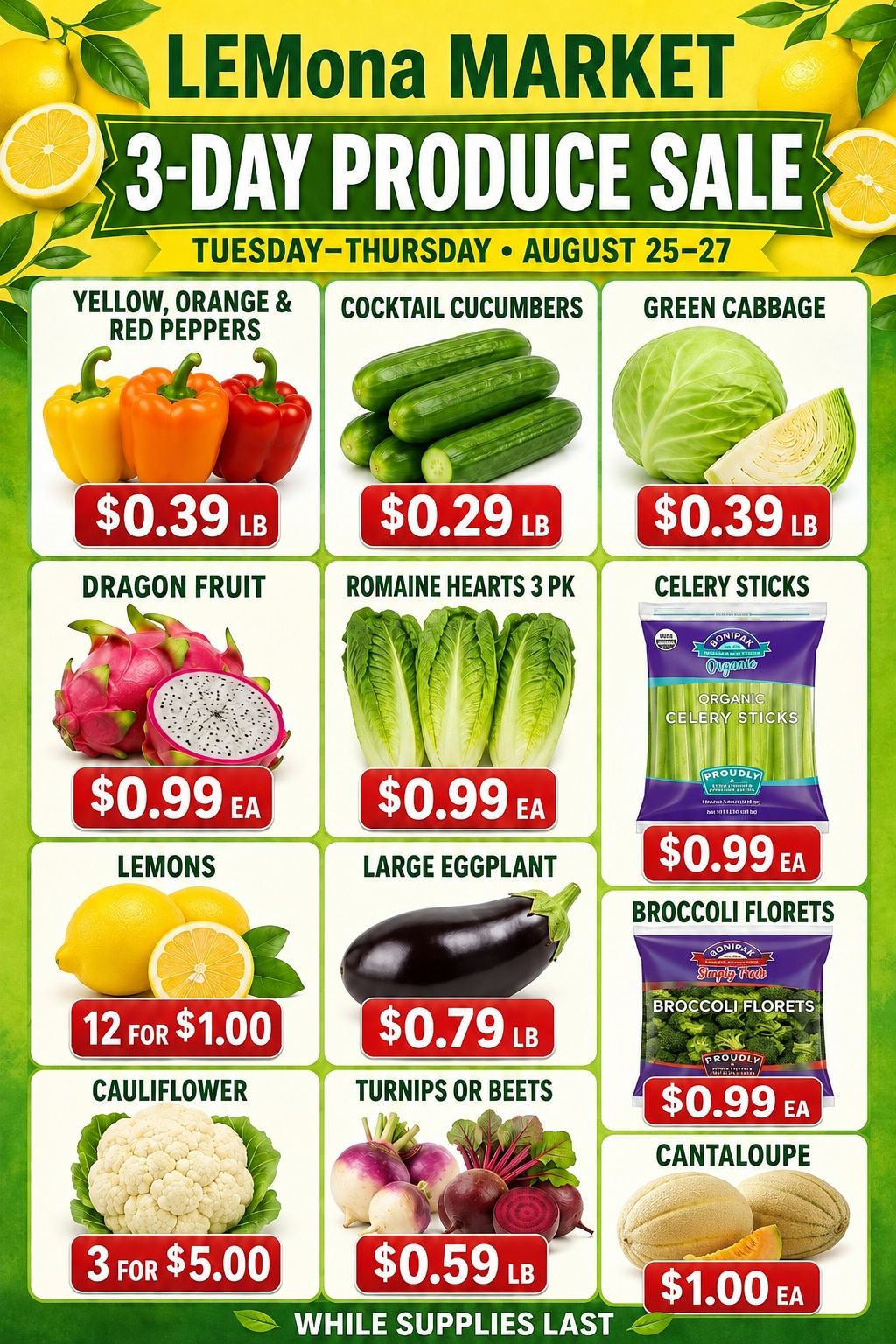 Lemona Supermarket Weekly Ad August 25 - 30, 2026