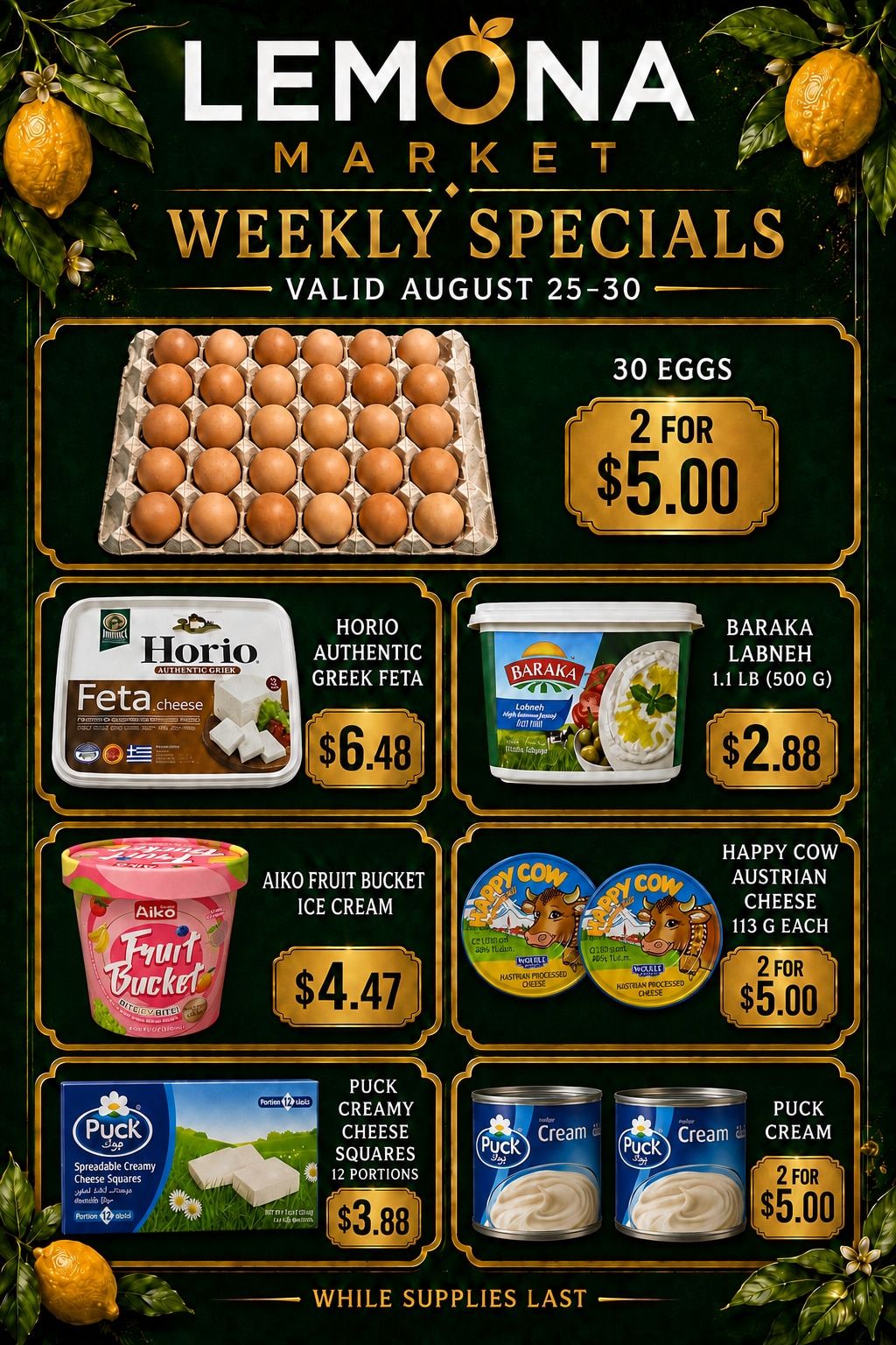 Lemona Supermarket Weekly Ad August 25 - 30, 2026