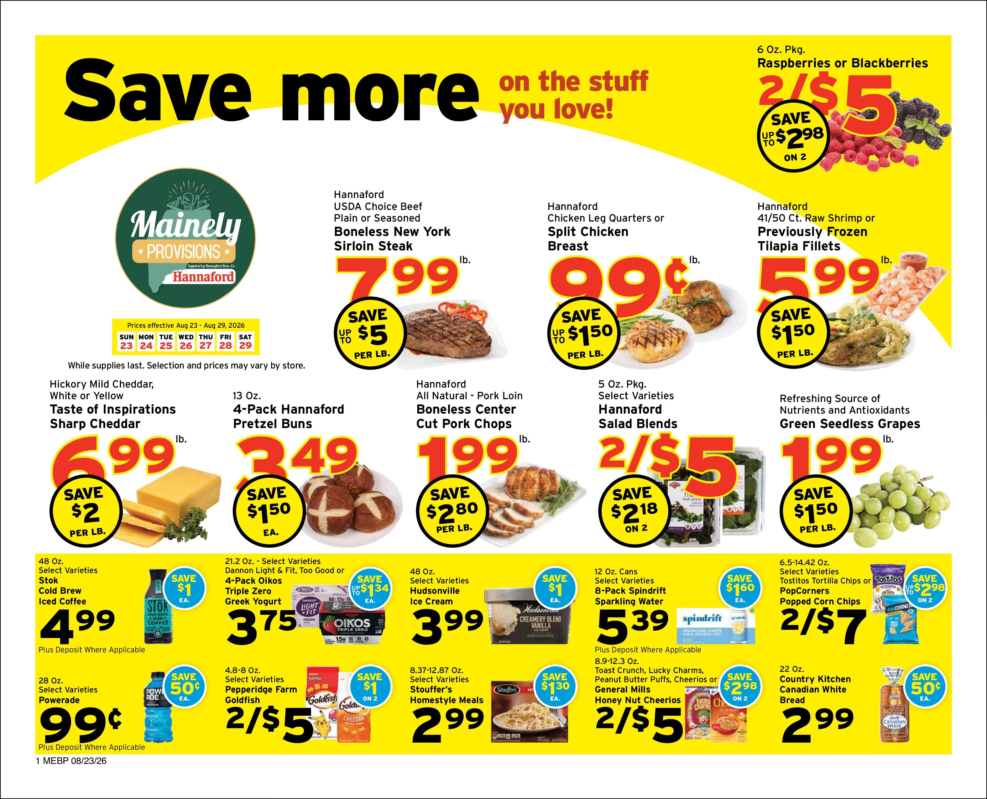 Mainely Provisions (72 Main St., Bethel, ME) Weekly Ad August 23 - 29, 2026