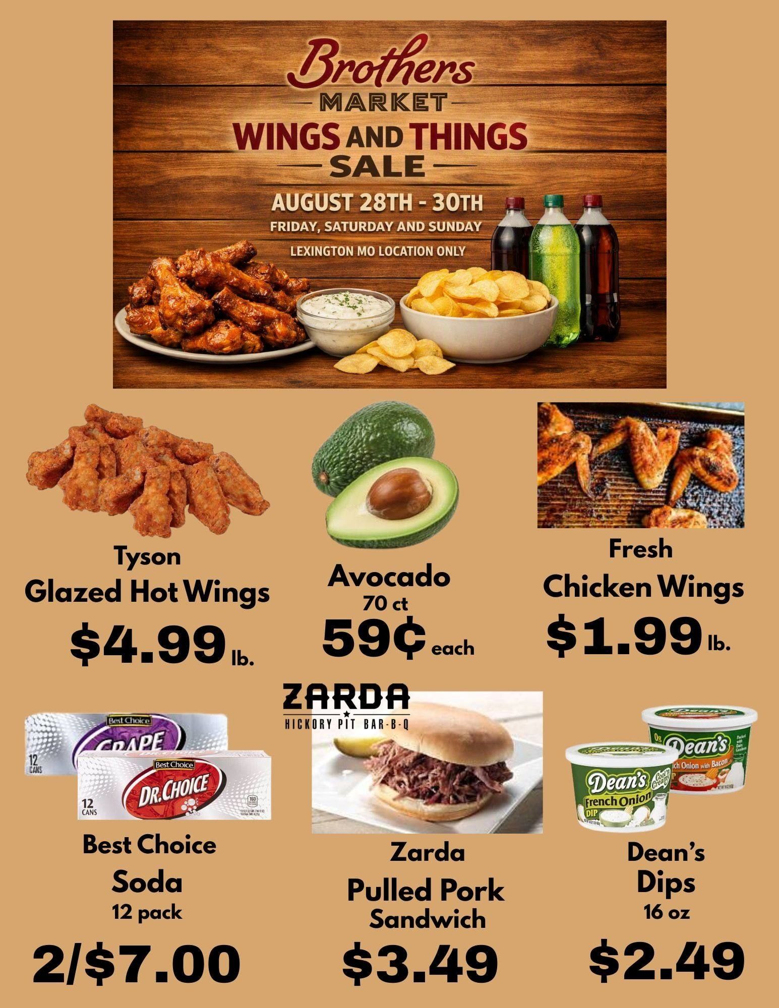 Brothers Market (Lexington, MO) 3 Day Sale Weekly Ad August 28 - 30, 2026