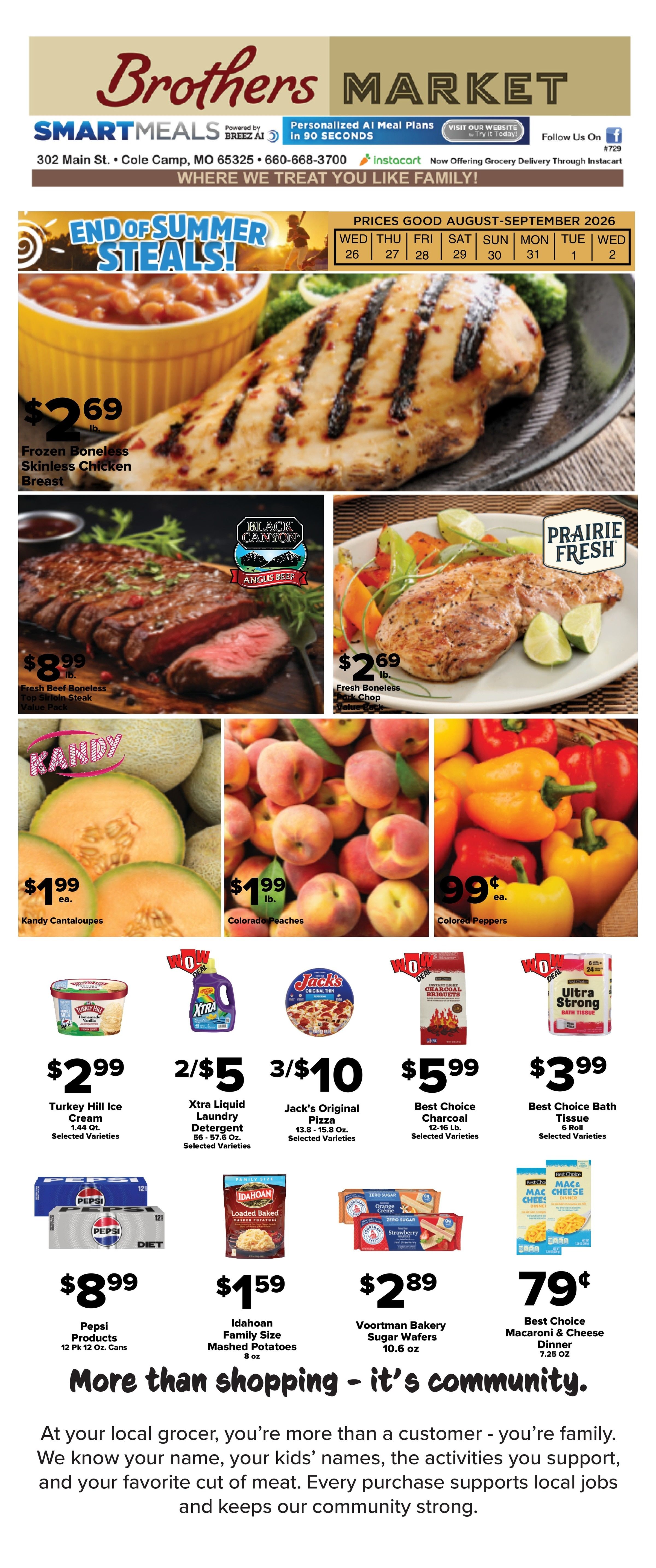 Brothers Market (Cole Camp, MO) Weekly Ad August 26 - September 2, 2026